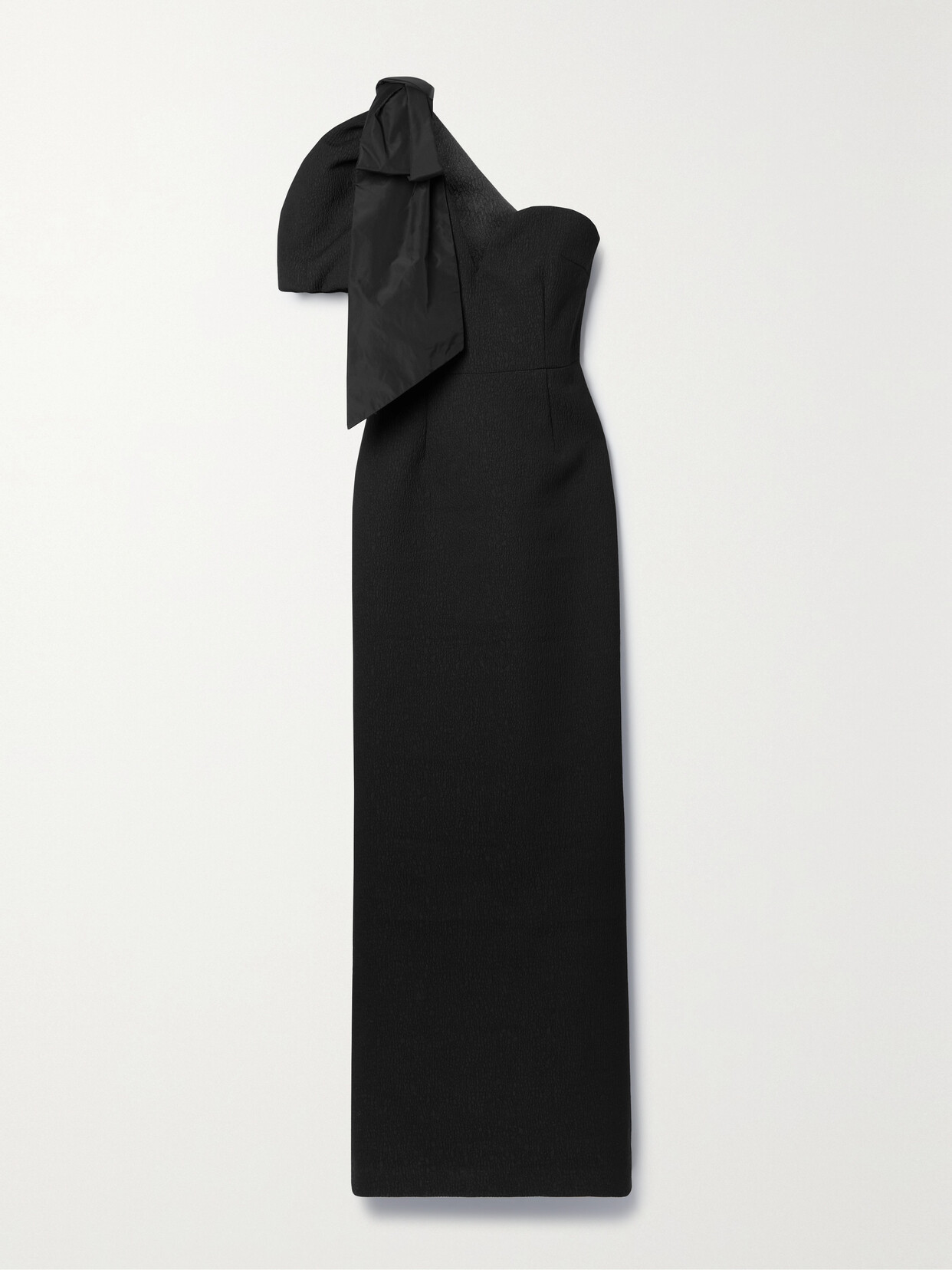 Rebecca Vallance - Cecily One-shoulder Recycled-cloqué And Taffeta Gown - Black