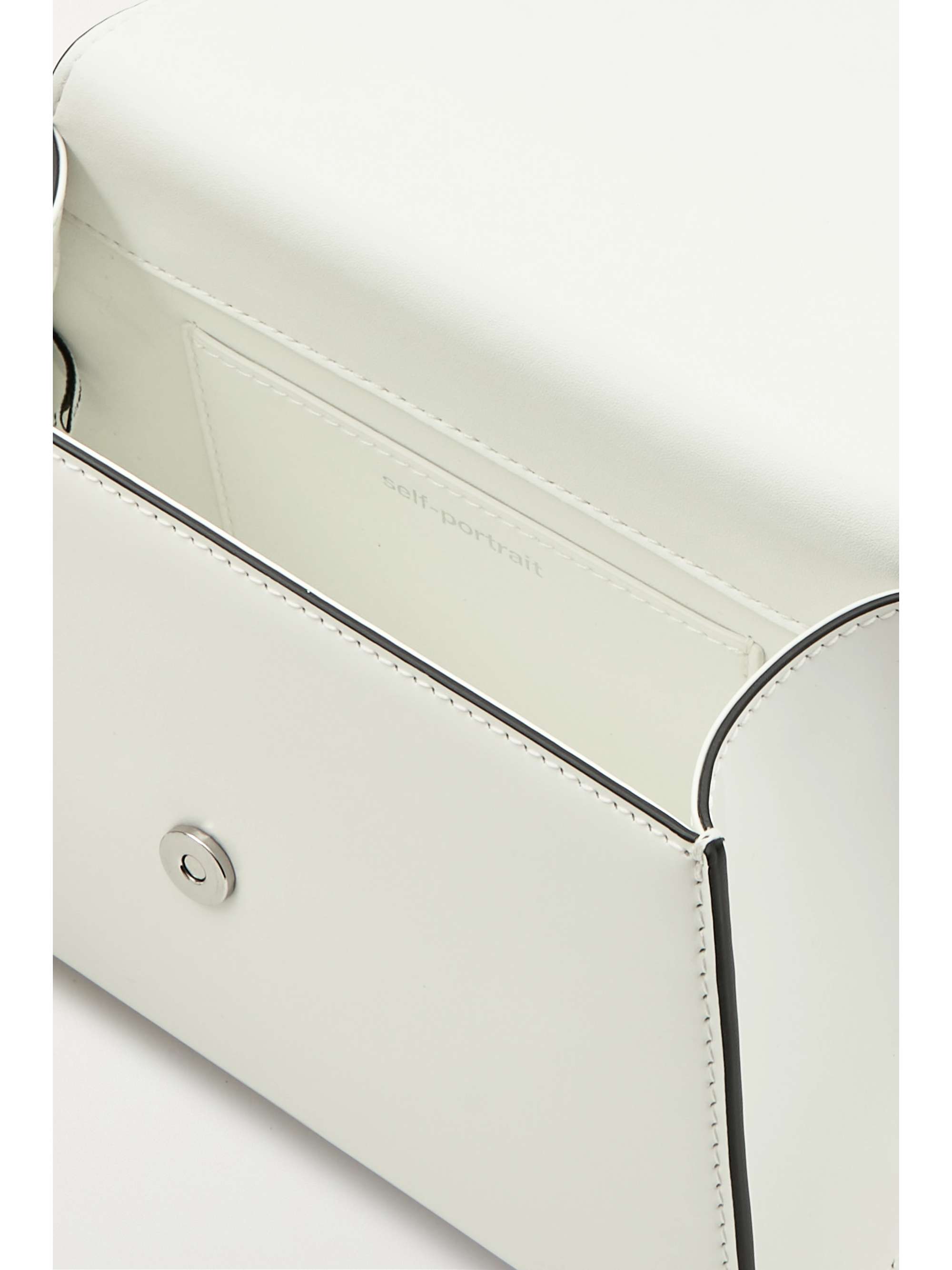 SELF-PORTRAIT Bow-detailed embellished leather shoulder bag