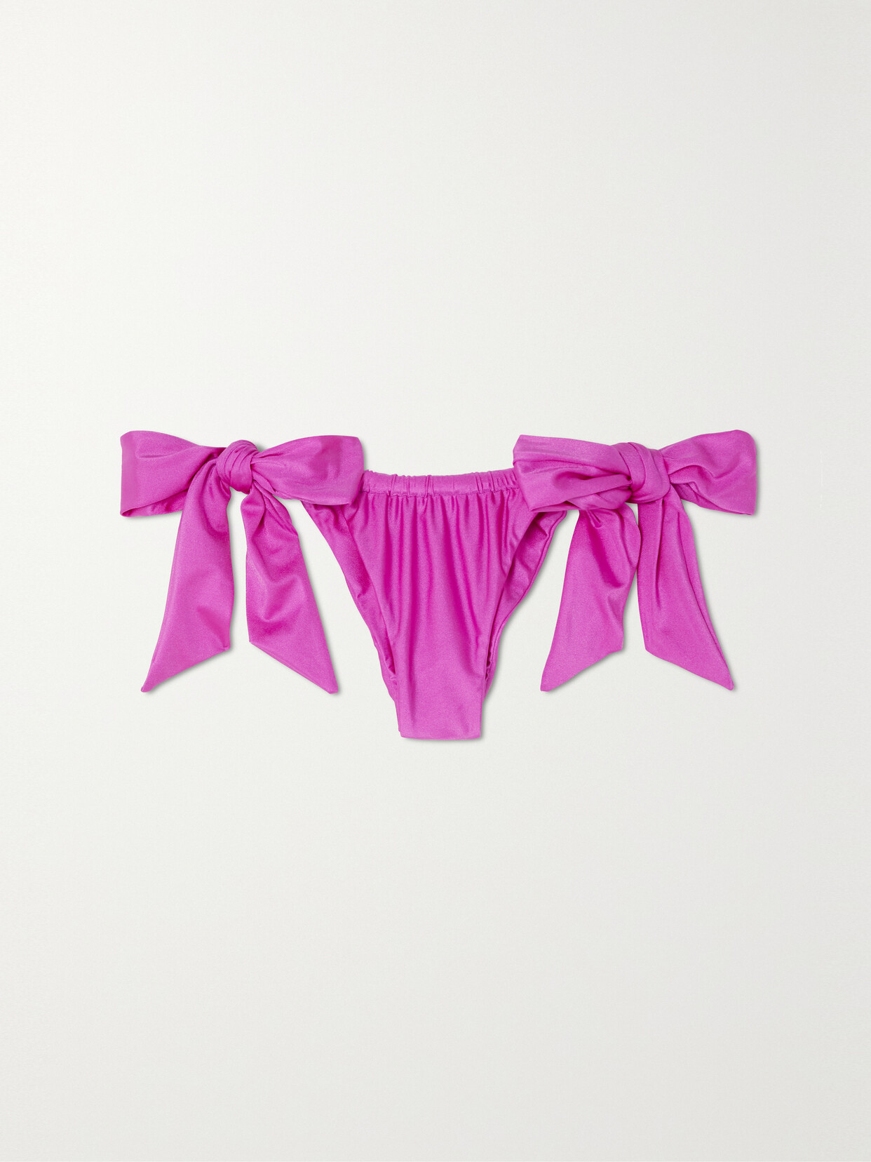 Faithfull The Brand - Costa Bow-detailed Stretch-econyl® Bikini Briefs - Pink