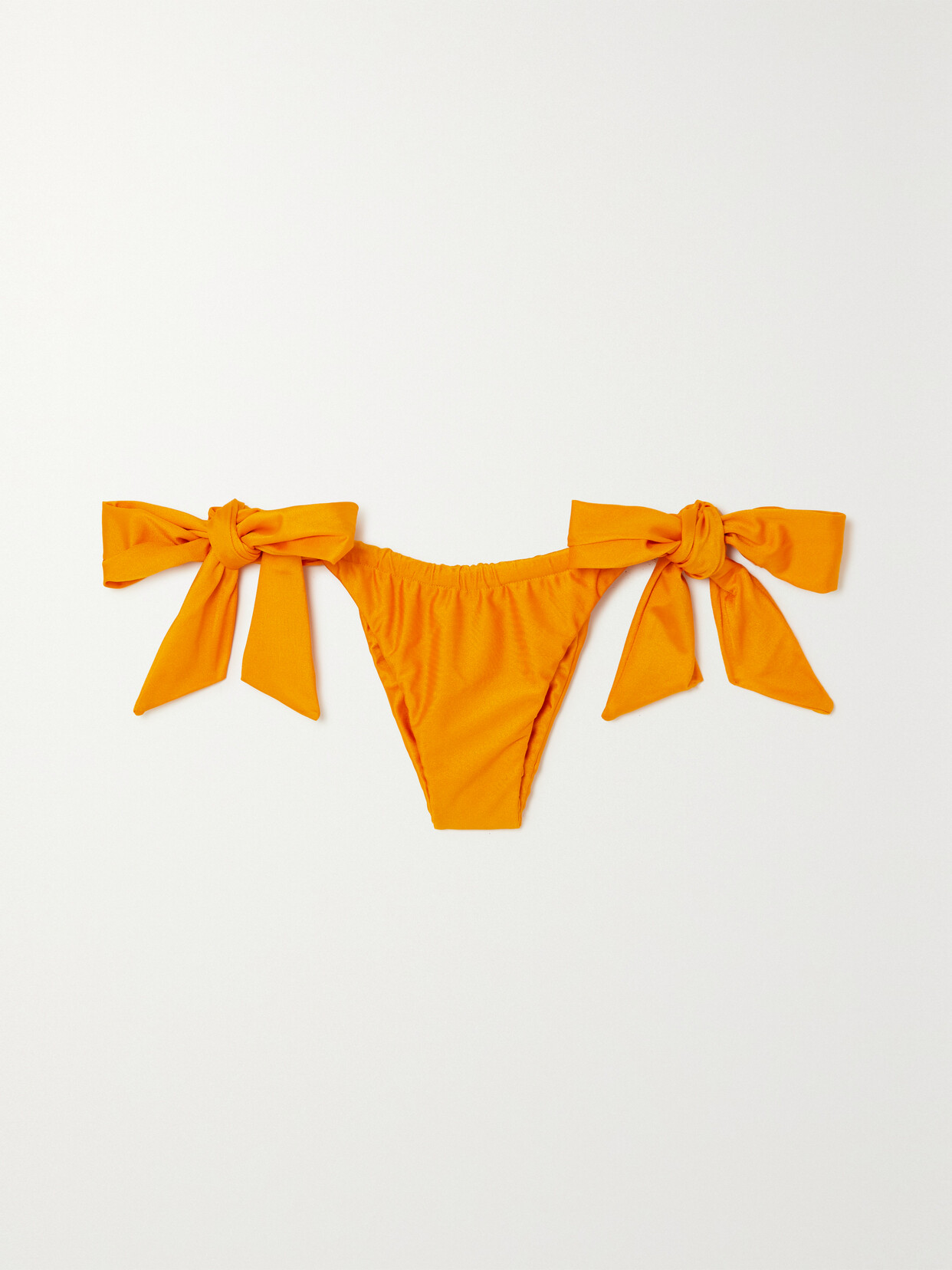 Faithfull The Brand - + Net Sustain Costa Bow-detailed Bikini Briefs - Orange