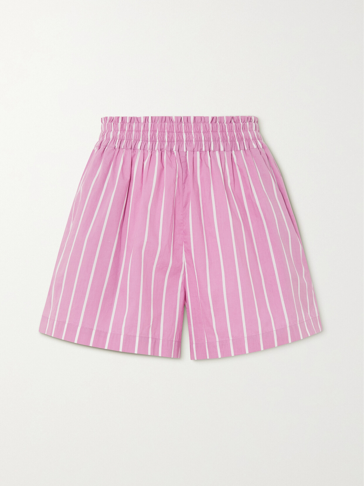 Faithfull The Brand - + Net Sustain Elva Striped Cotton Shorts - Pink