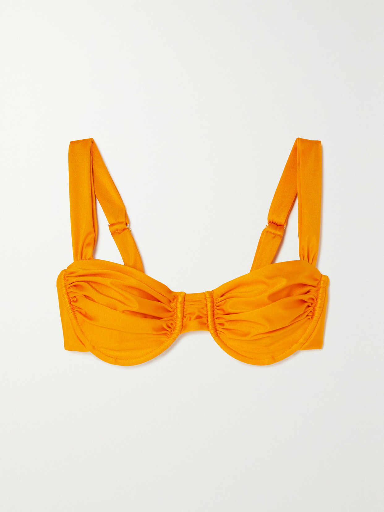 Faithfull The Brand - + Net Sustain Sol Ruched Bikini Top - Orange