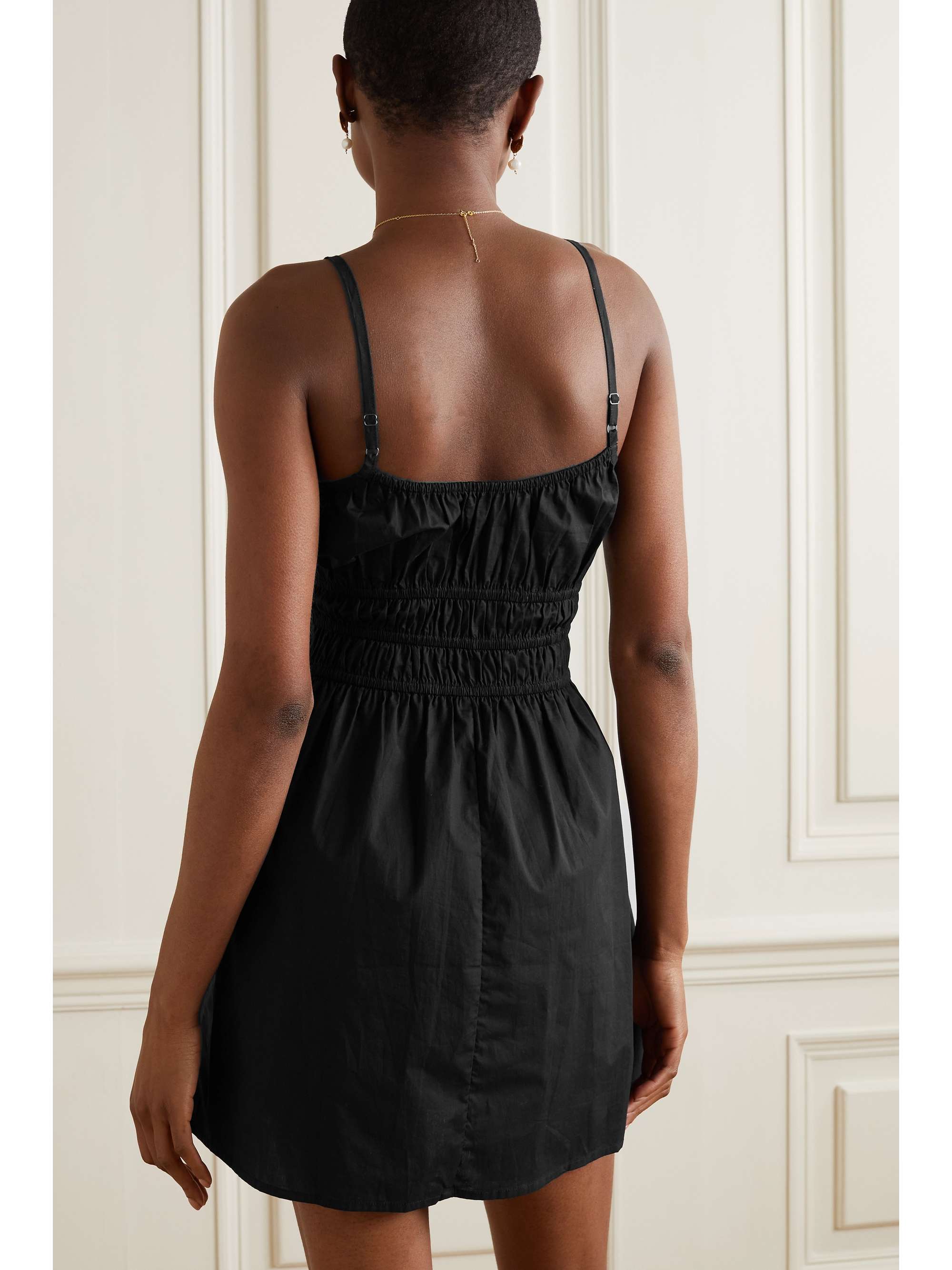FAITHFULL Alboa smocked organic cotton mini dress