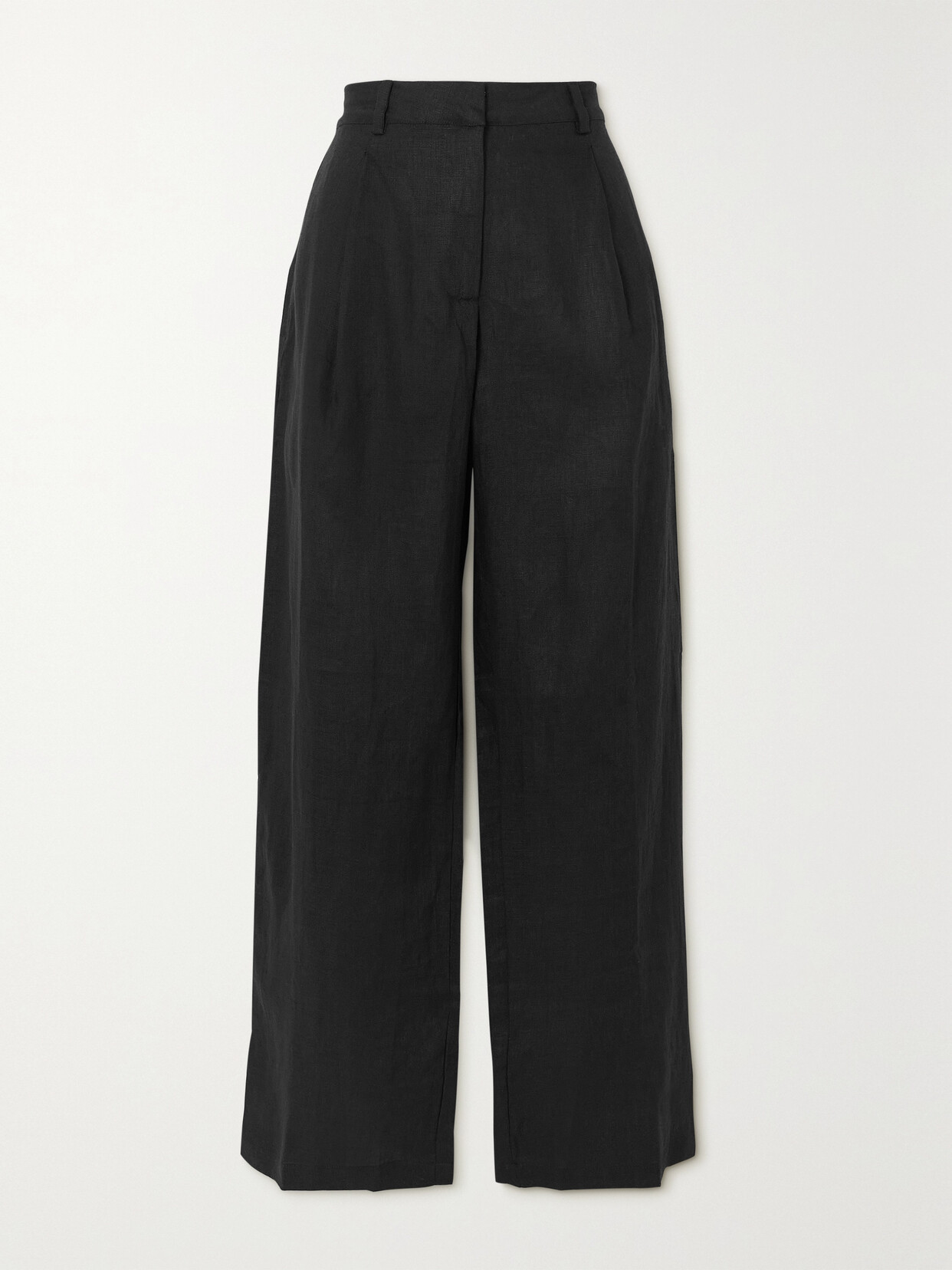 Faithfull The Brand - + Net Sustain El Toro Pleated Linen Wide-leg Pants - Black