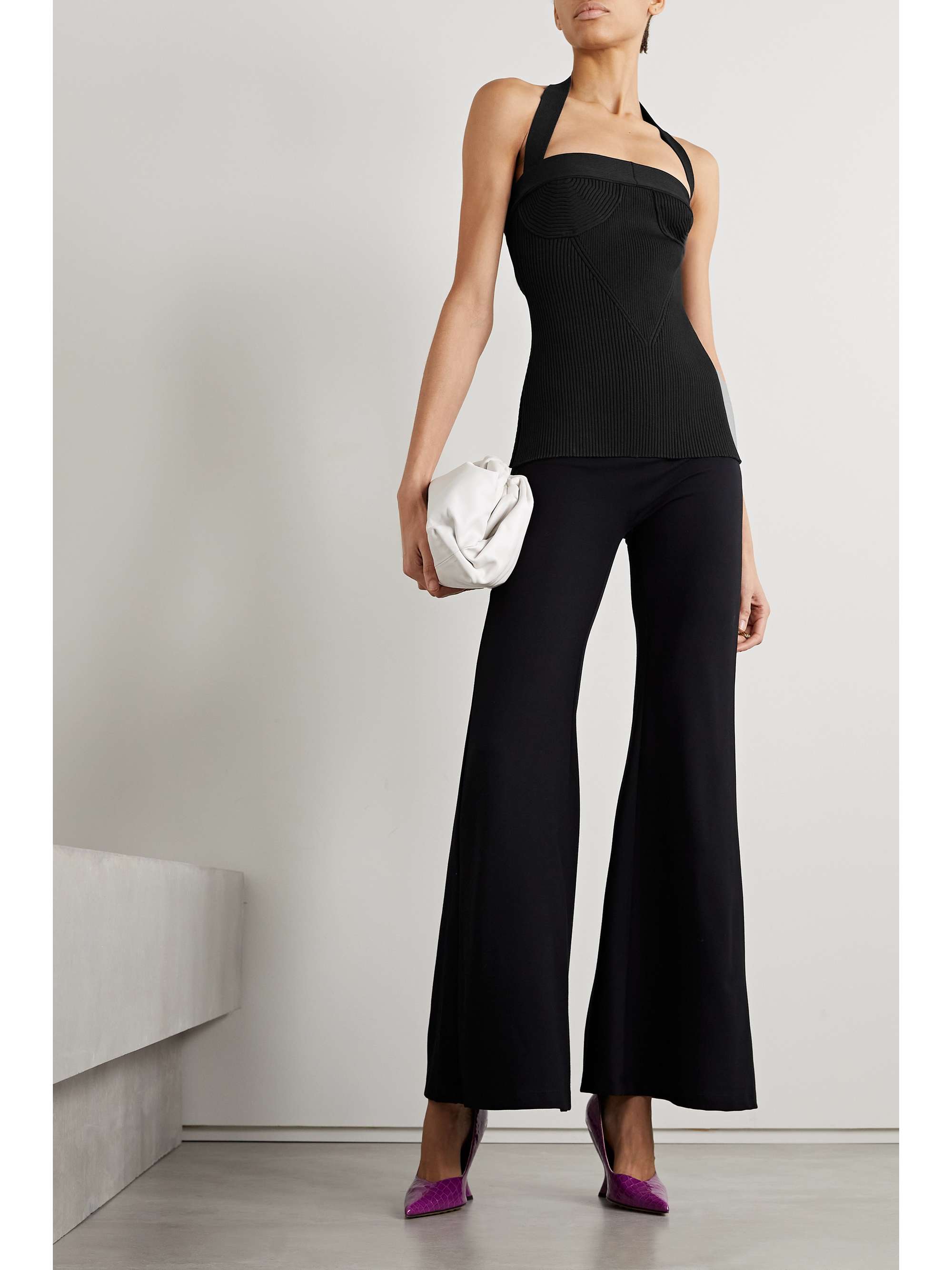 PROENZA SCHOULER Ribbed-knit halterneck top