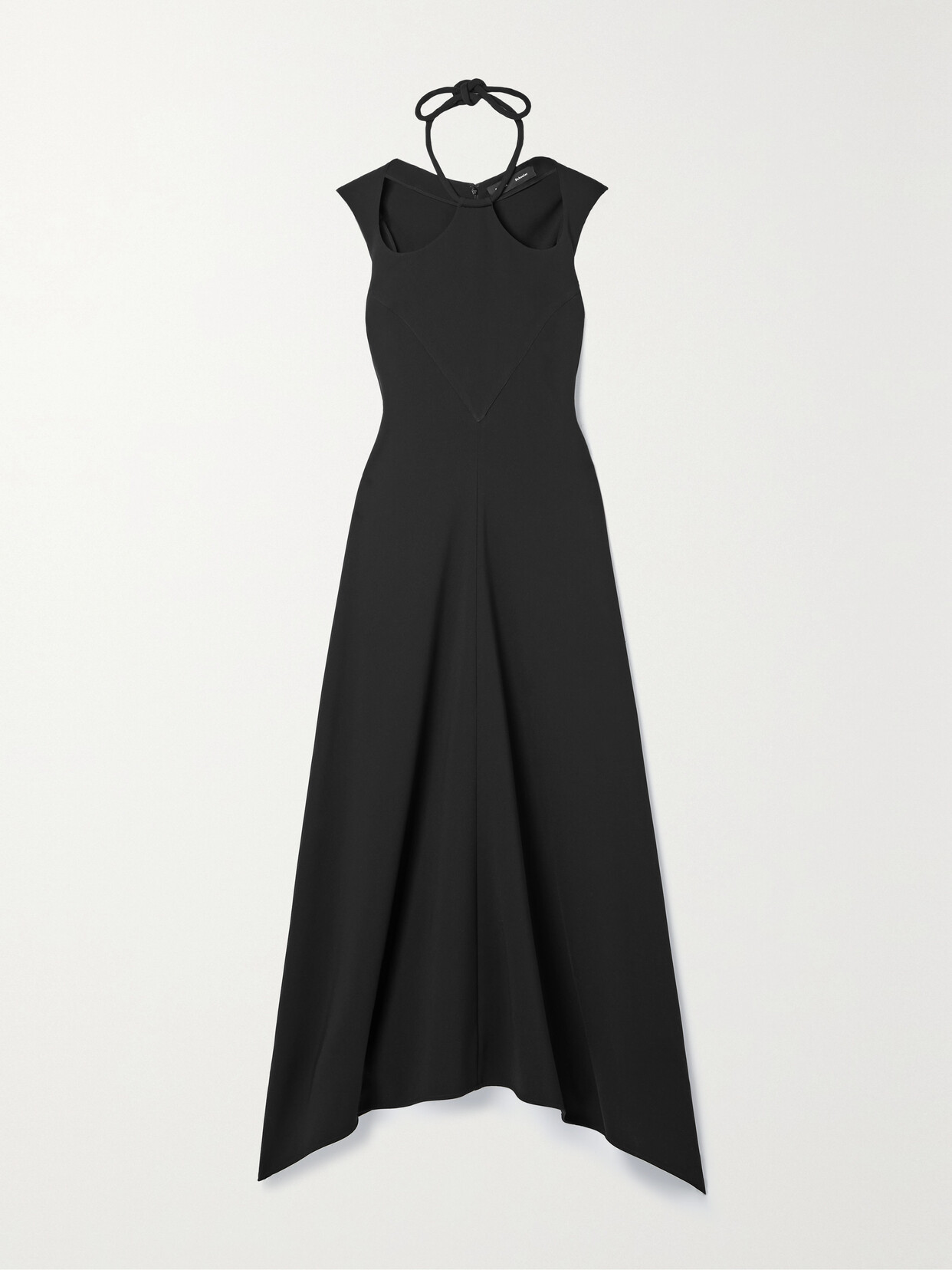 Proenza Schouler Cutout Tie-detailed Crepe Midi Dress