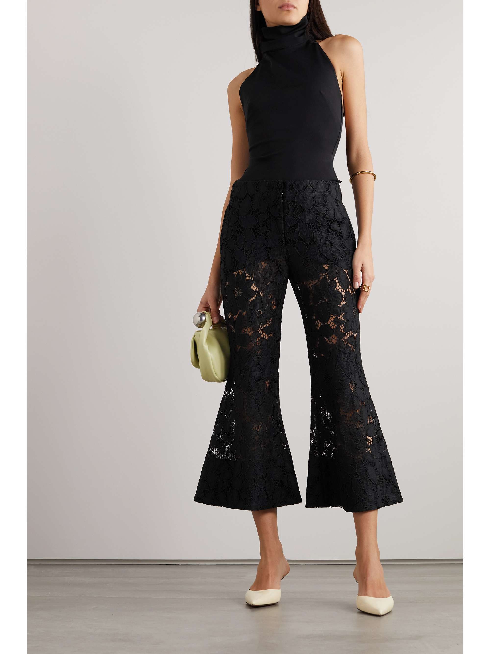 PROENZA SCHOULER Cropped corded lace flared pants