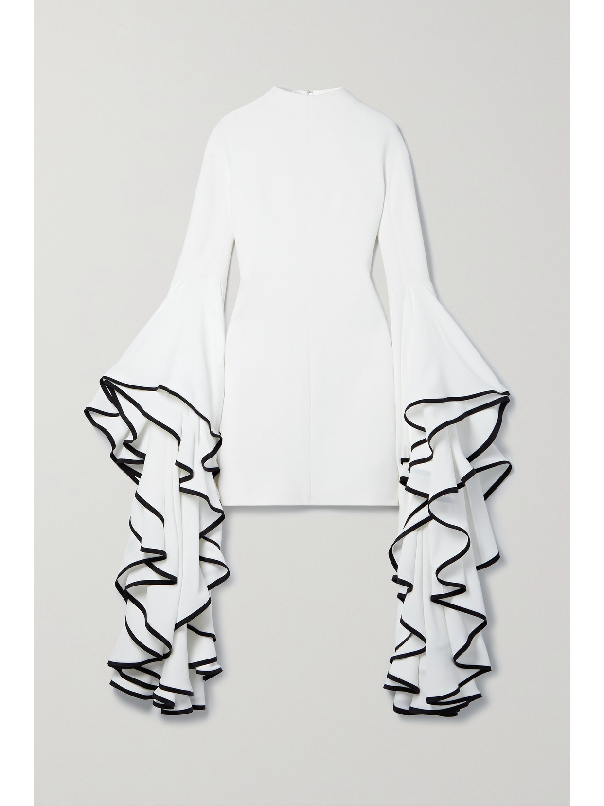 Proenza Schouler - Ruffled Stretch-crepe Mini Dress - Off-white