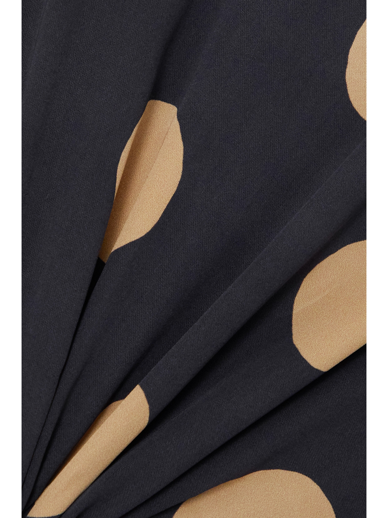 Cutout Layered Polka-Dot Stretch-Jersey Top