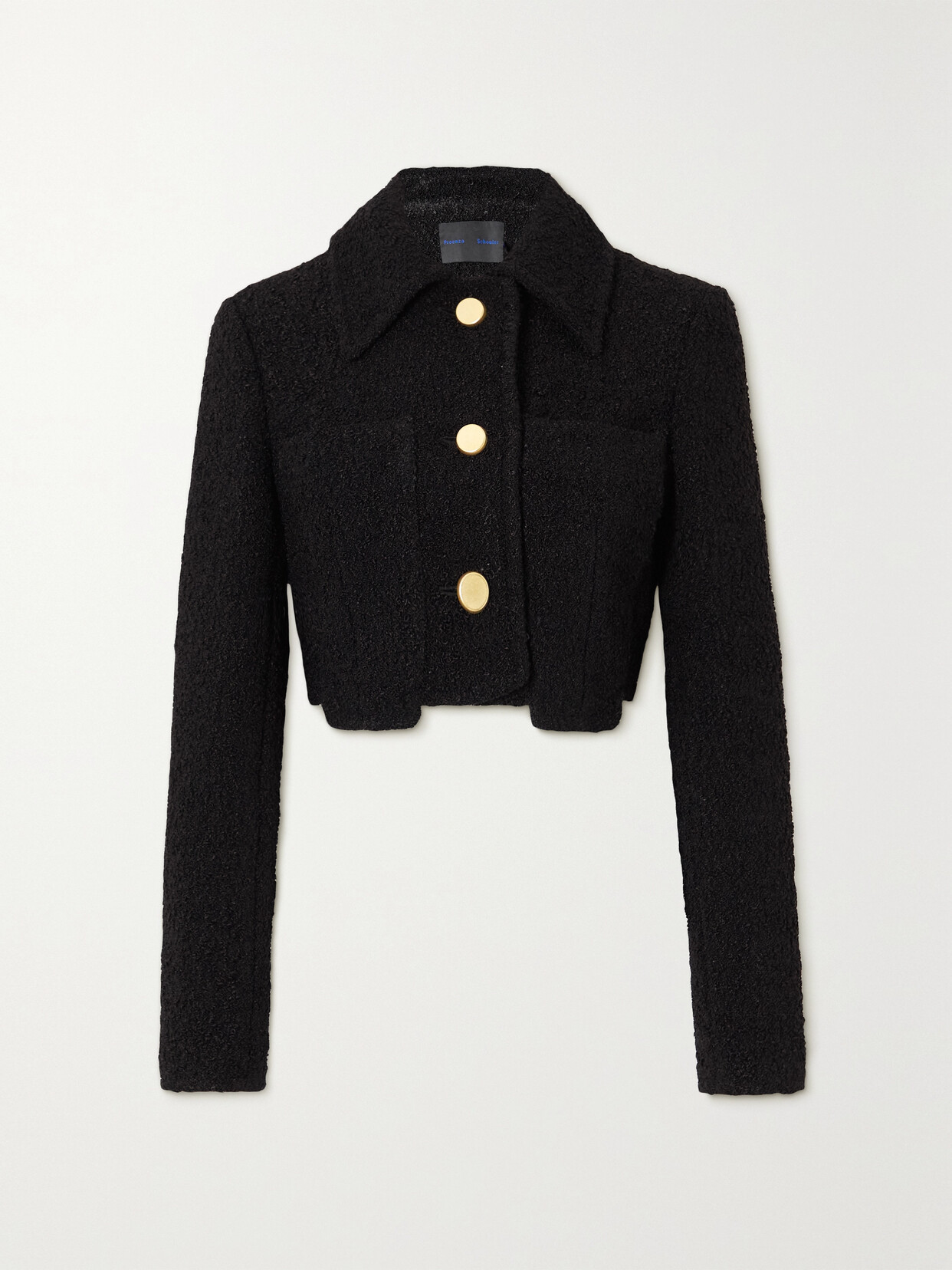 Proenza Schouler - Cropped Stretch-bouclé Jacket - Black