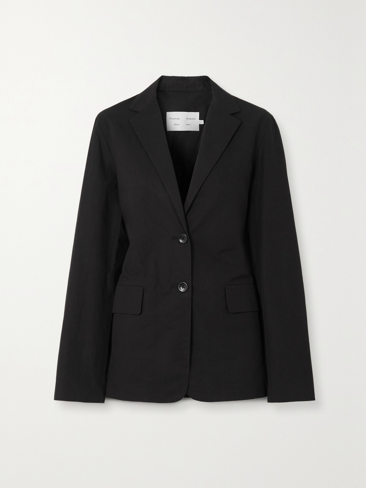 Proenza Schouler White Label - Belted Cotton And Linen-blend Blazer - Black