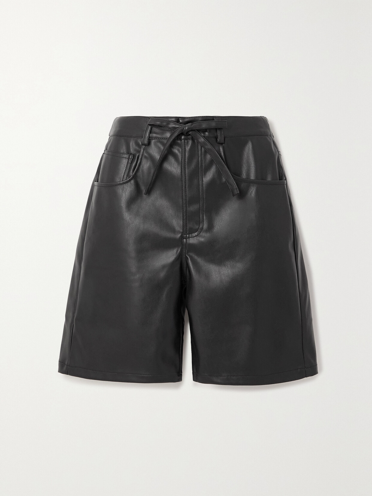 Proenza Schouler White Label Faux Leather Shorts - Black