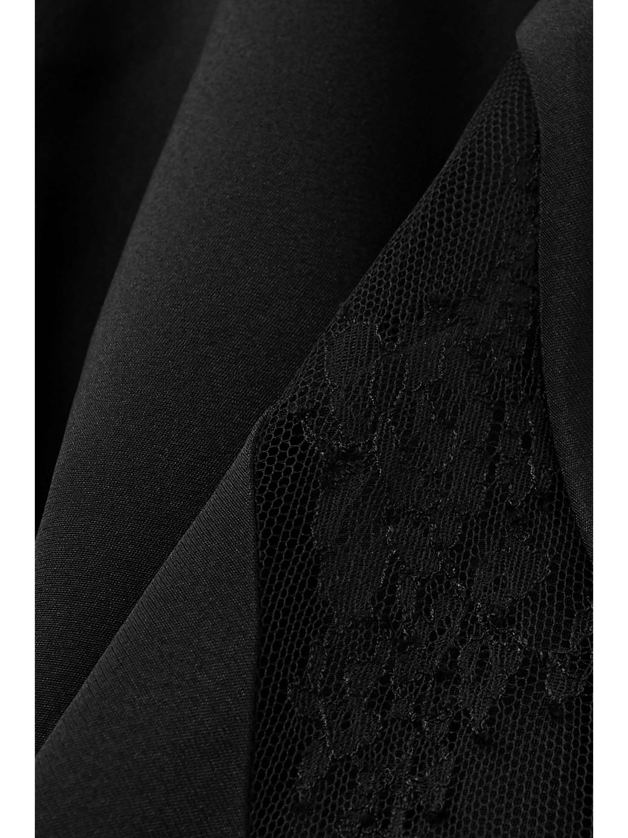 DION LEE Butterfly cutout stretch-lace, crepe and tulle mini dress