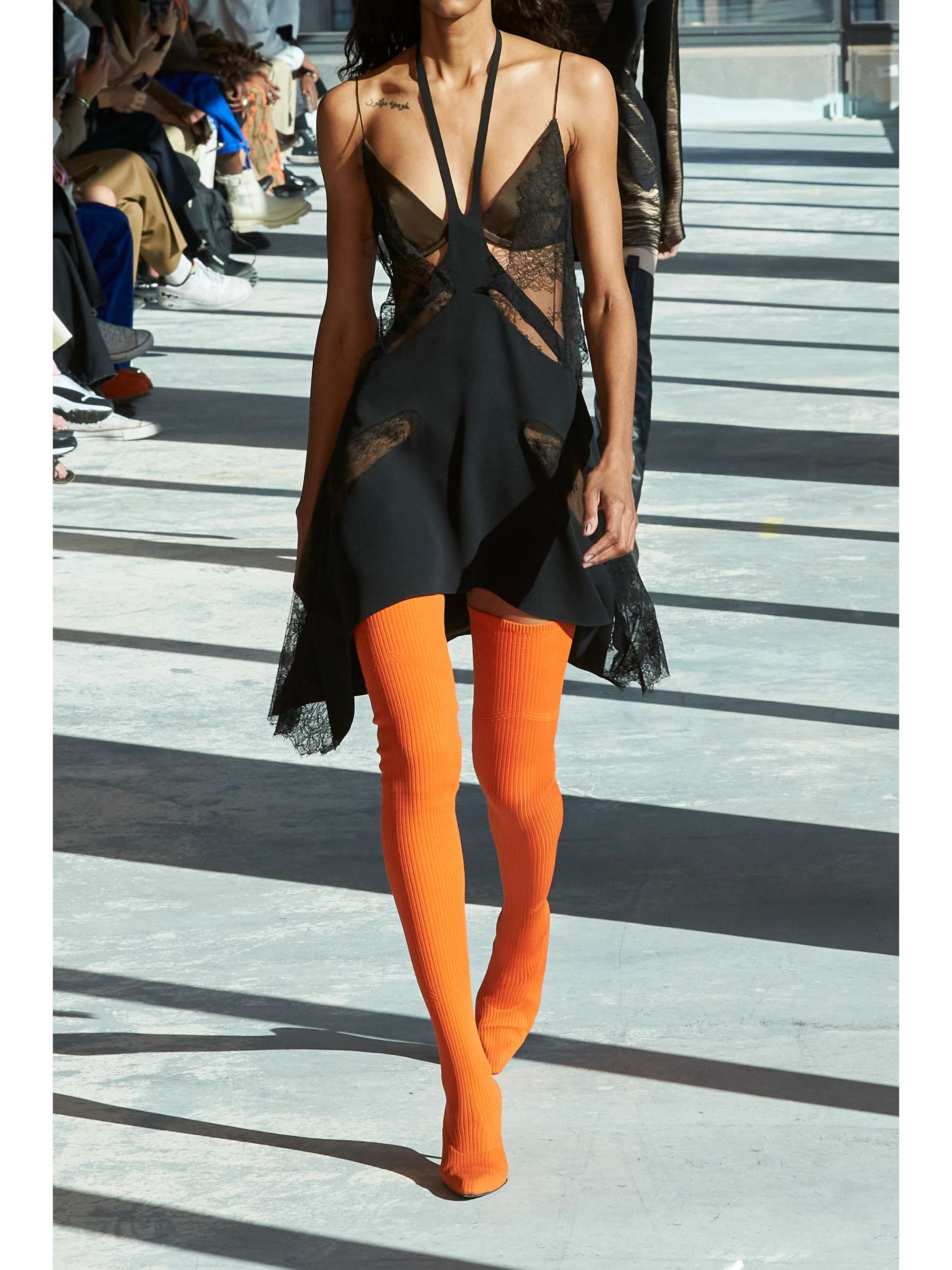 DION LEE Butterfly cutout stretch-lace, crepe and tulle mini dress
