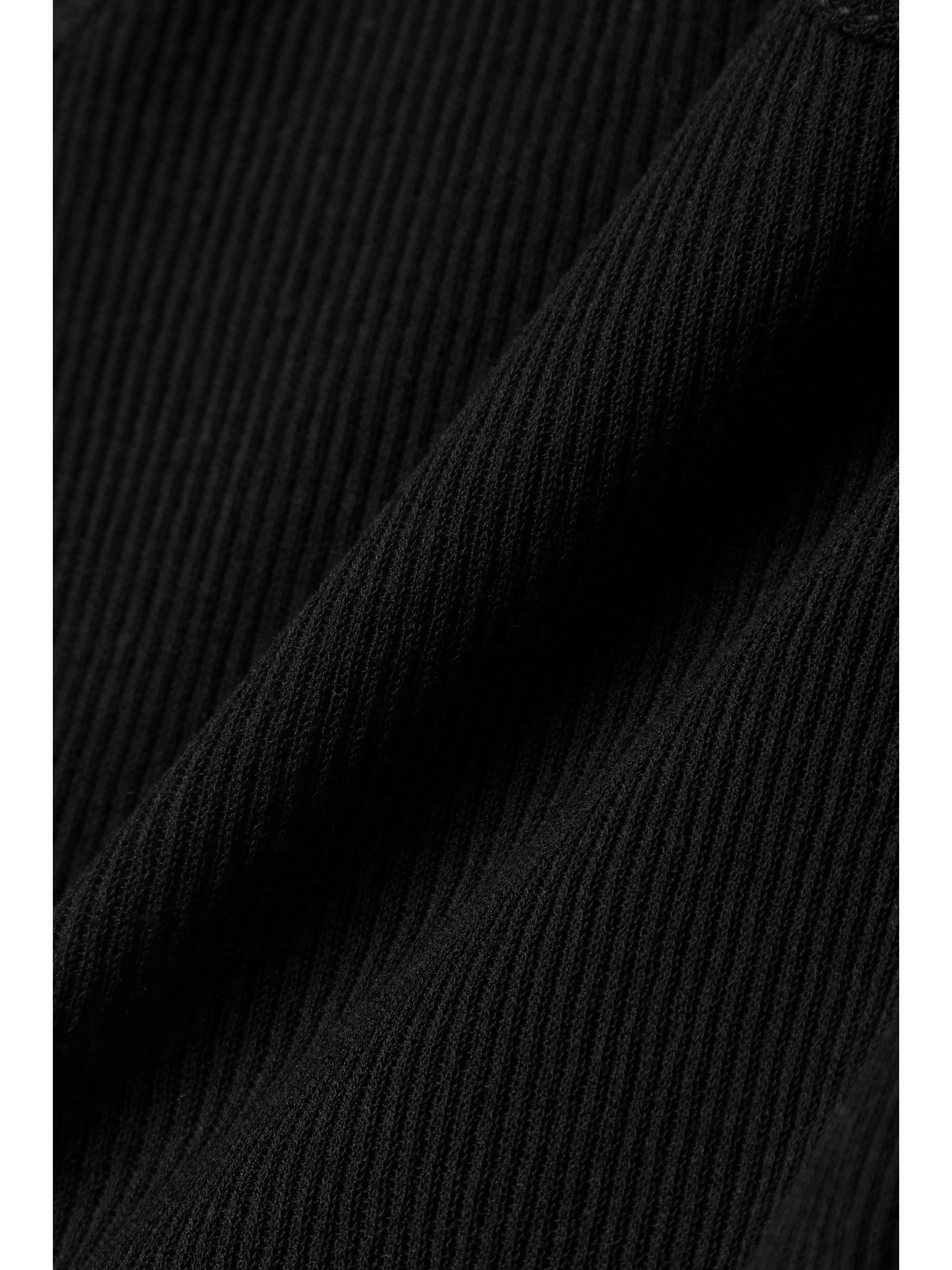 DION LEE Layered cutout ribbed cotton-blend bodysuit