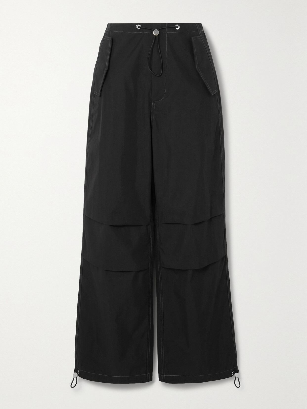 Dion Lee - Toggle Parachute Cotton-blend Gabardine Straight-leg Cargo Pants - Black