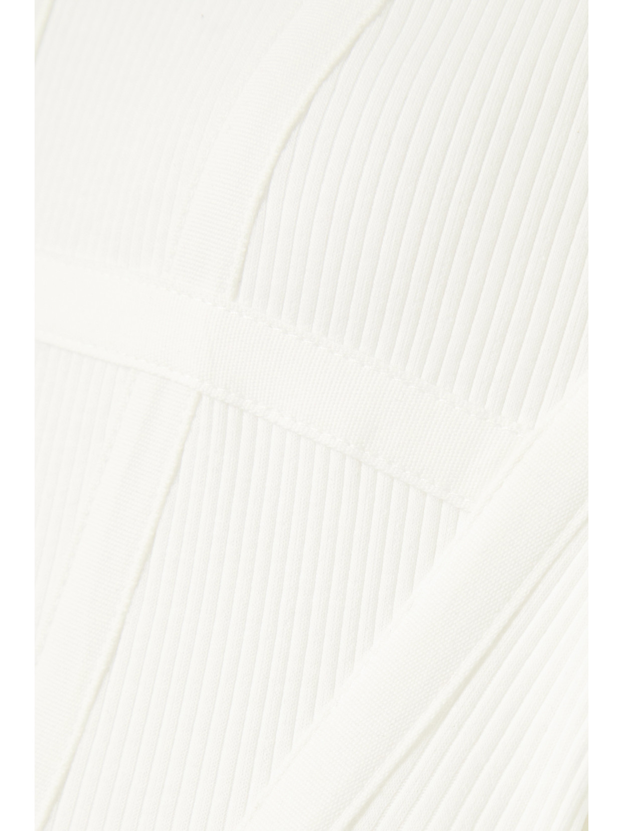 Dion Lee Combat Grosgrain-trimmed Ribbed Stretch-cotton Jersey Tank In Ivory