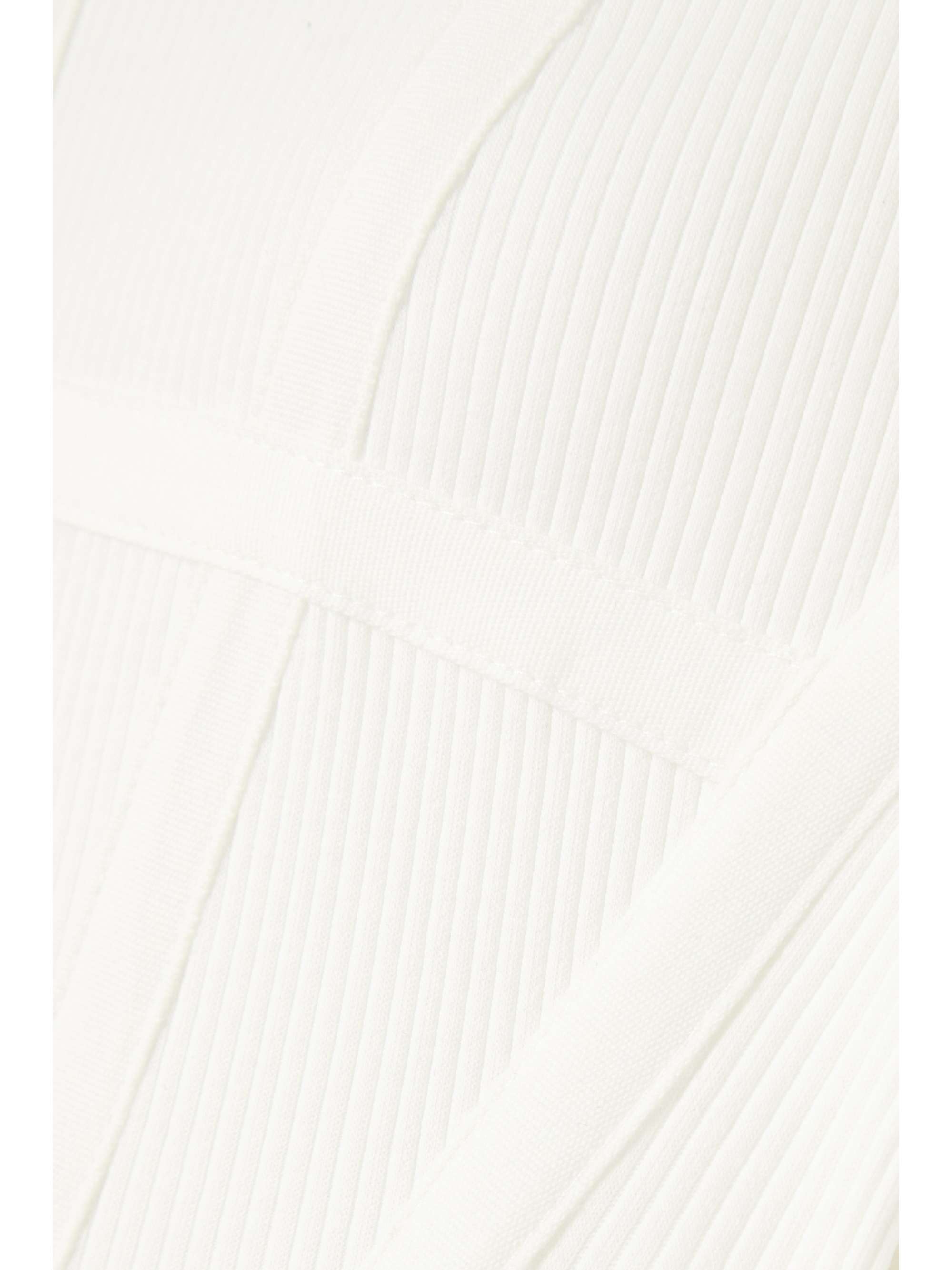 DION LEE Combat canvas-paneled ribbed stretch-cotton jersey tank