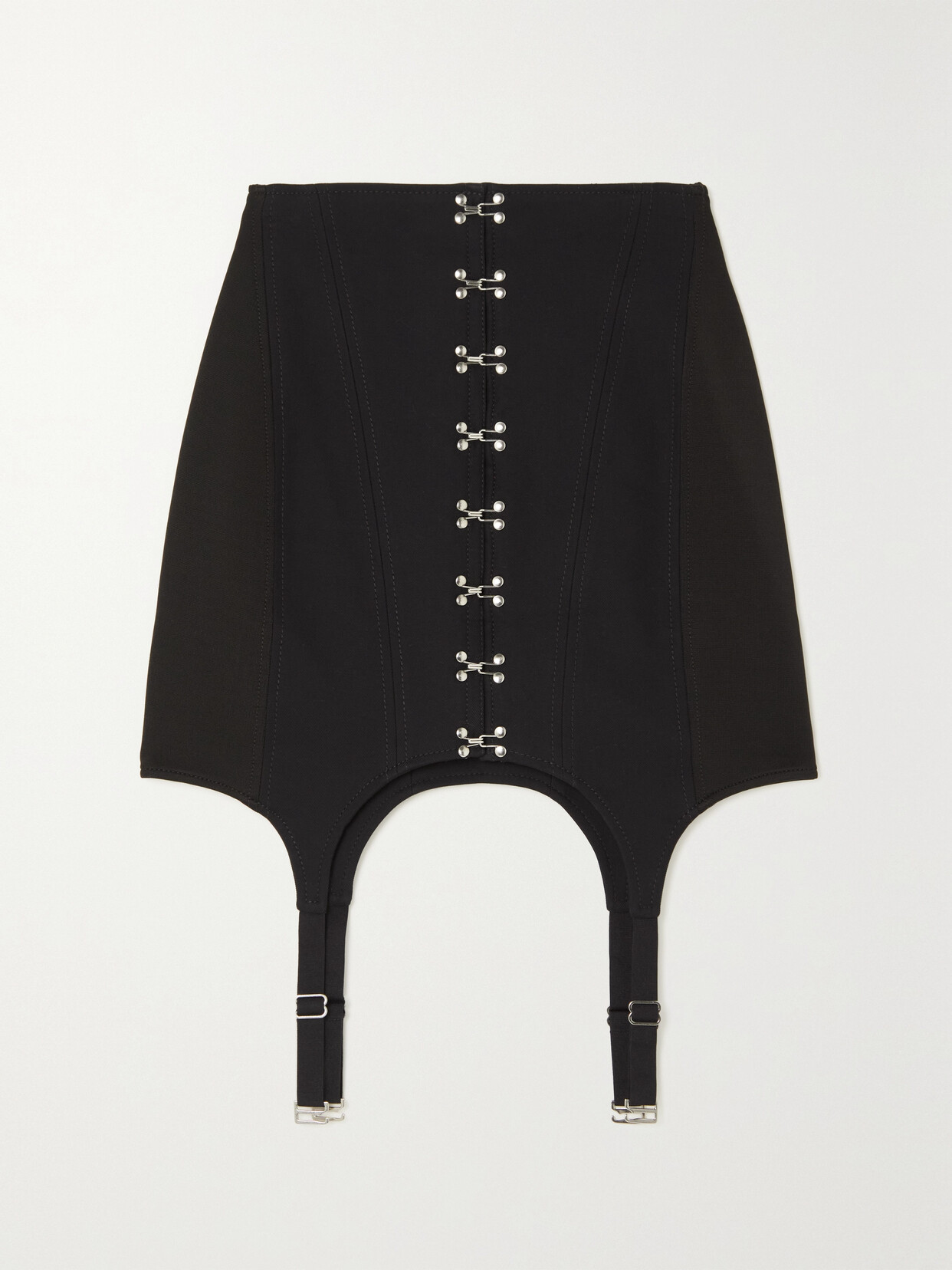 Dion Lee - Paneled Stretch-cotton Jersey Mini Skirt - Black