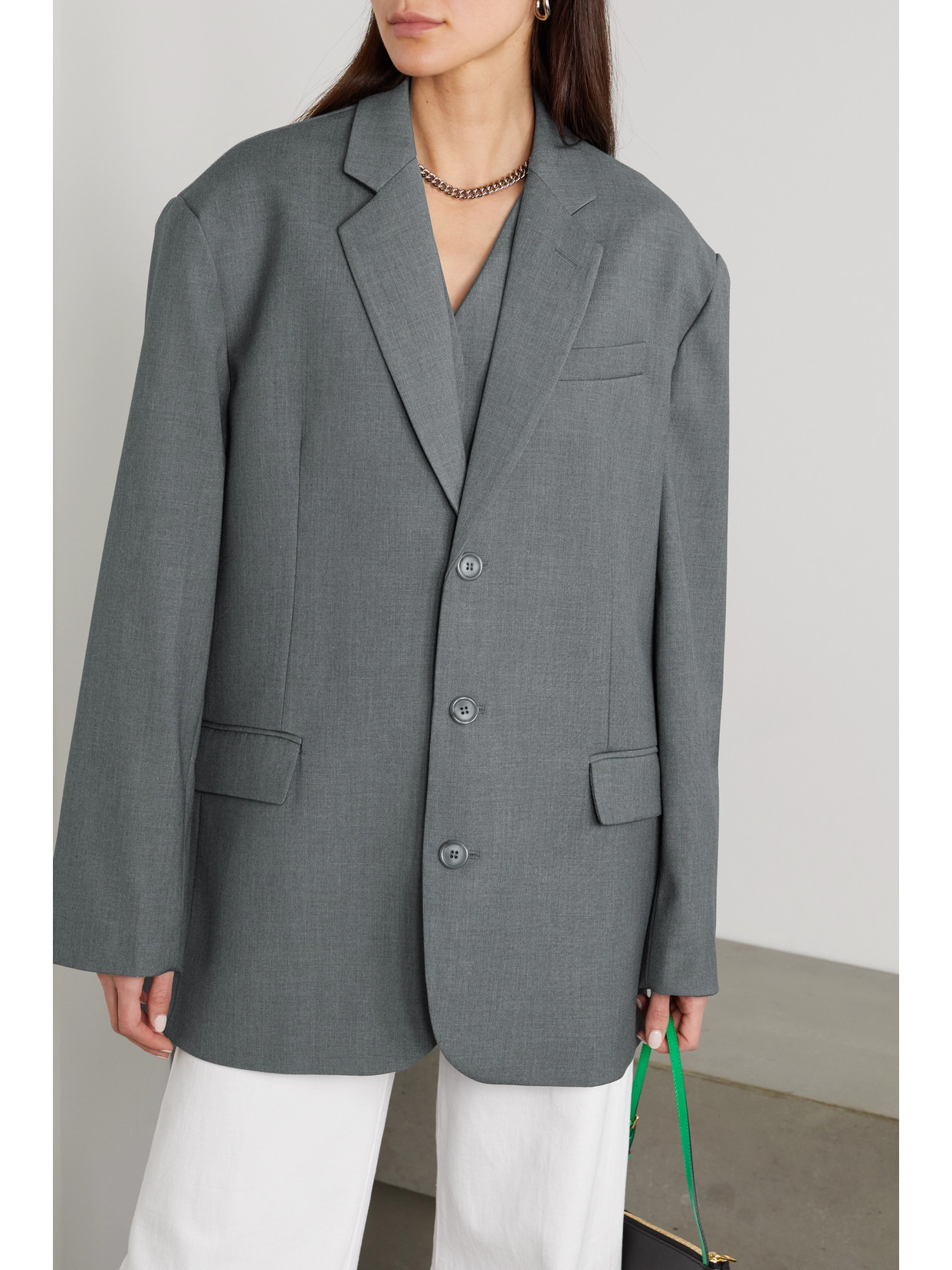 THE FRANKIE SHOP GELSO OVERSIZED TENCEL LYOCELL-BLEND BLAZER 