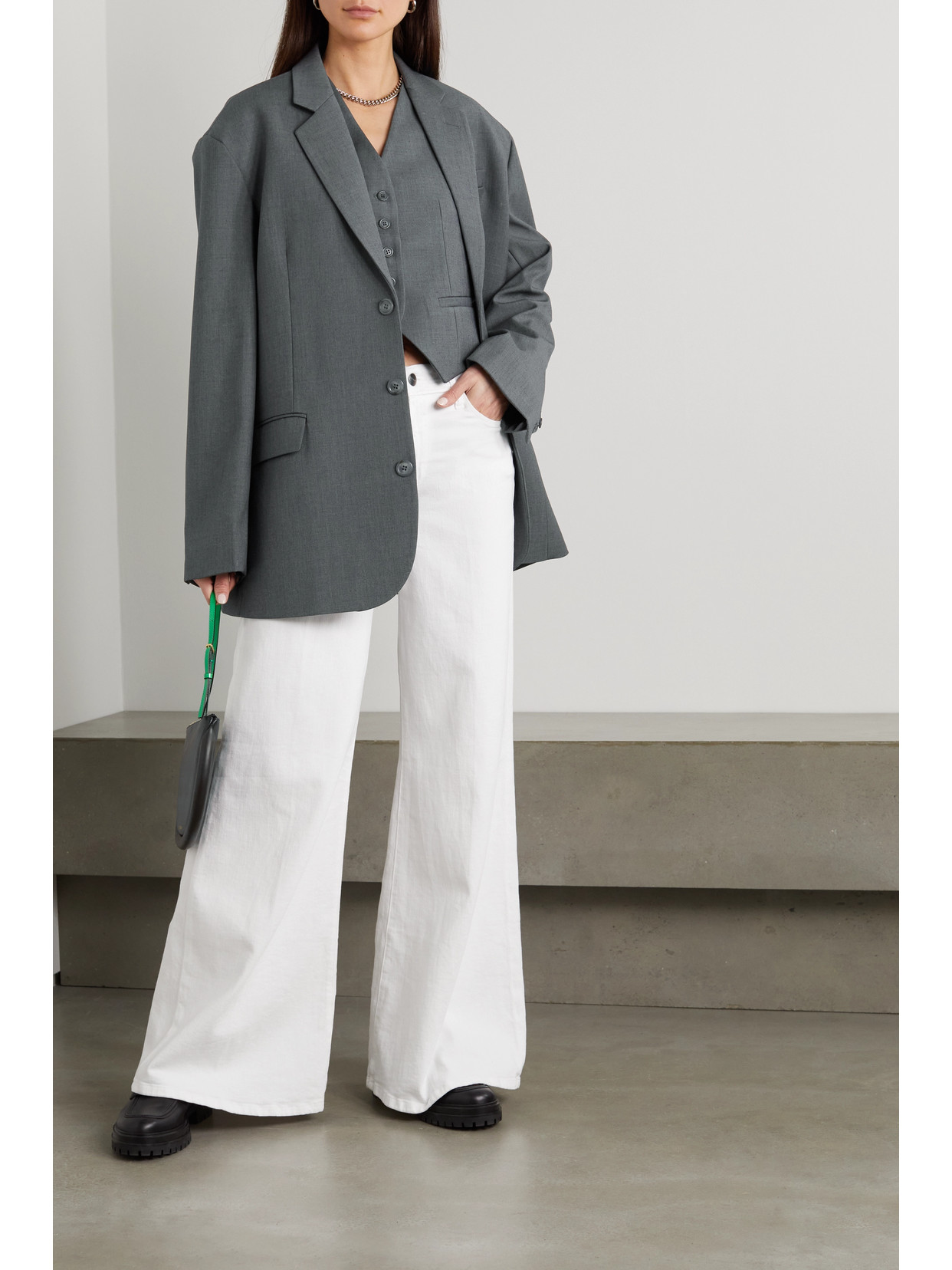 THE FRANKIE SHOP GELSO OVERSIZED TENCEL LYOCELL-BLEND BLAZER 