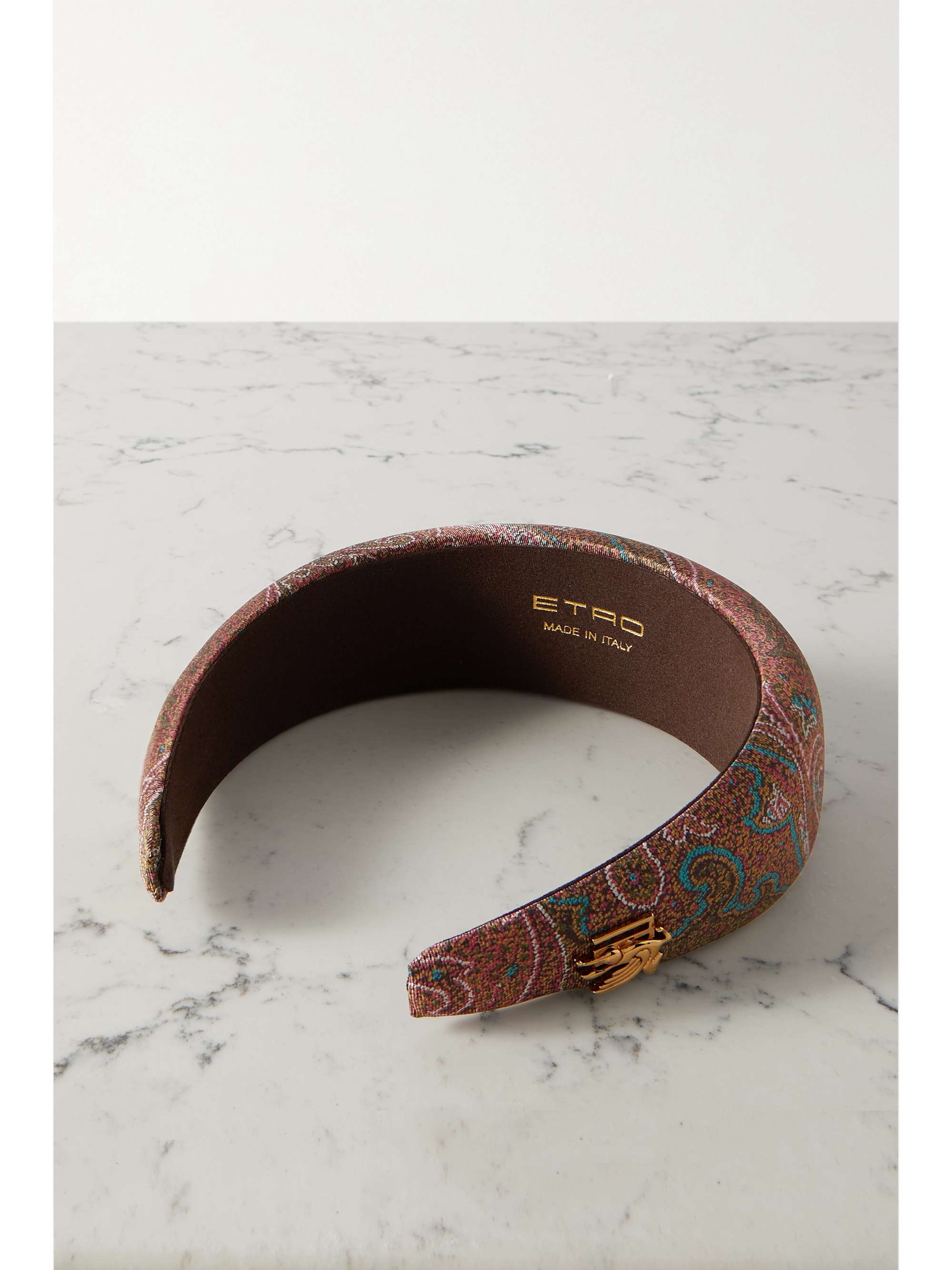 ETRO Haarreif aus Seide mit Paisley-Muster und Verzierung