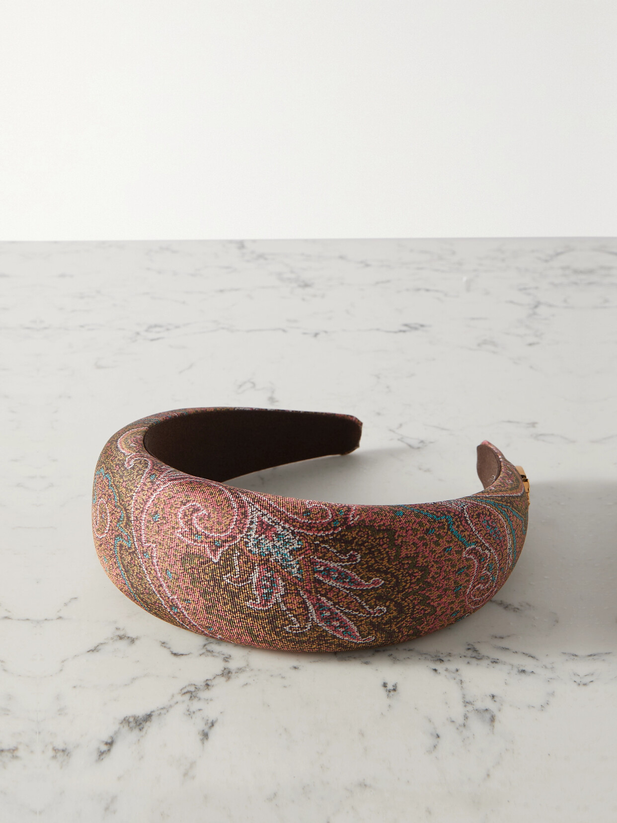 ETRO EMBELLISHED PAISLEY-PRINT SILK HEADBAND