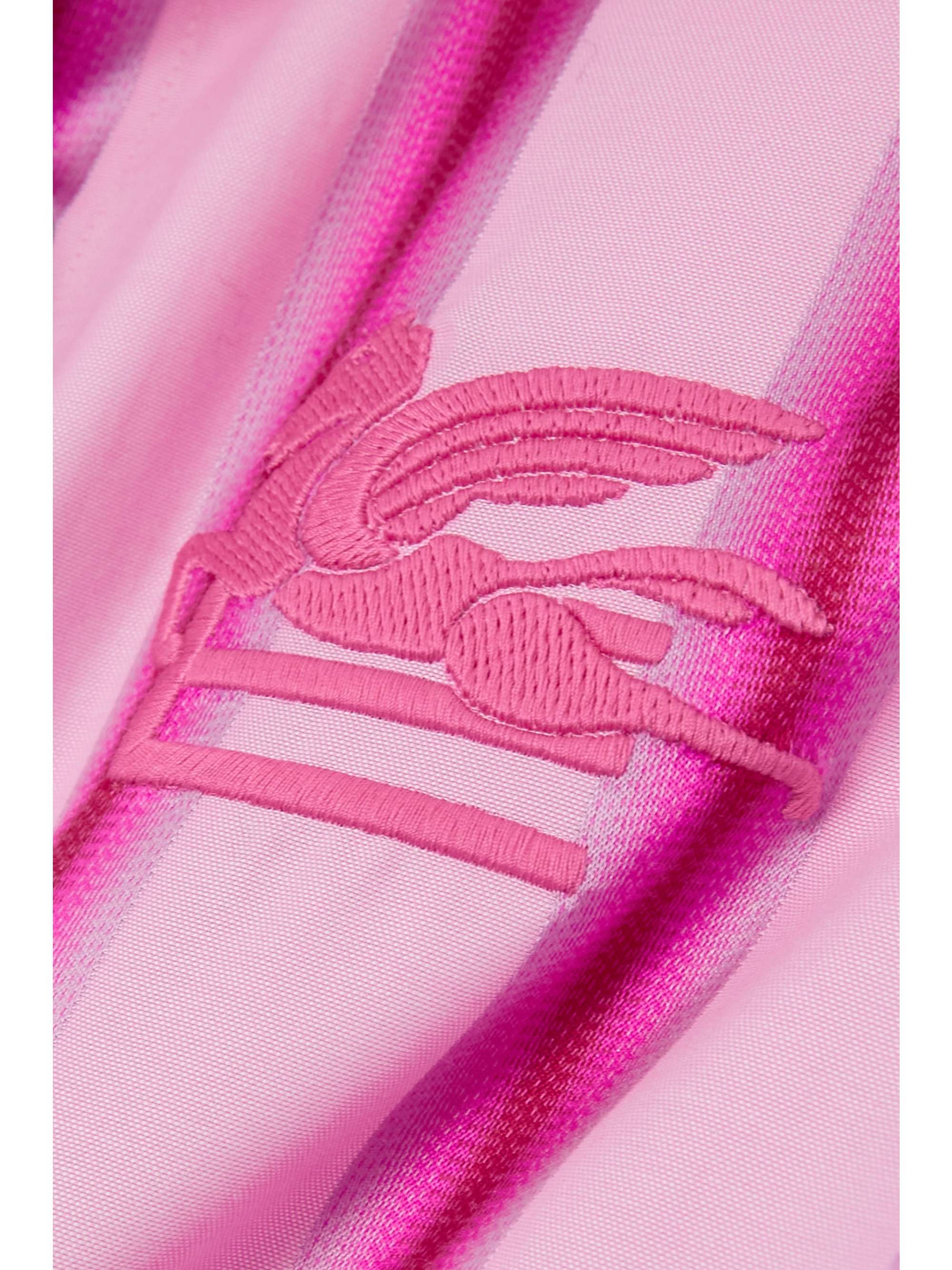 ETRO Embroidered striped cotton and silk-blend shirt