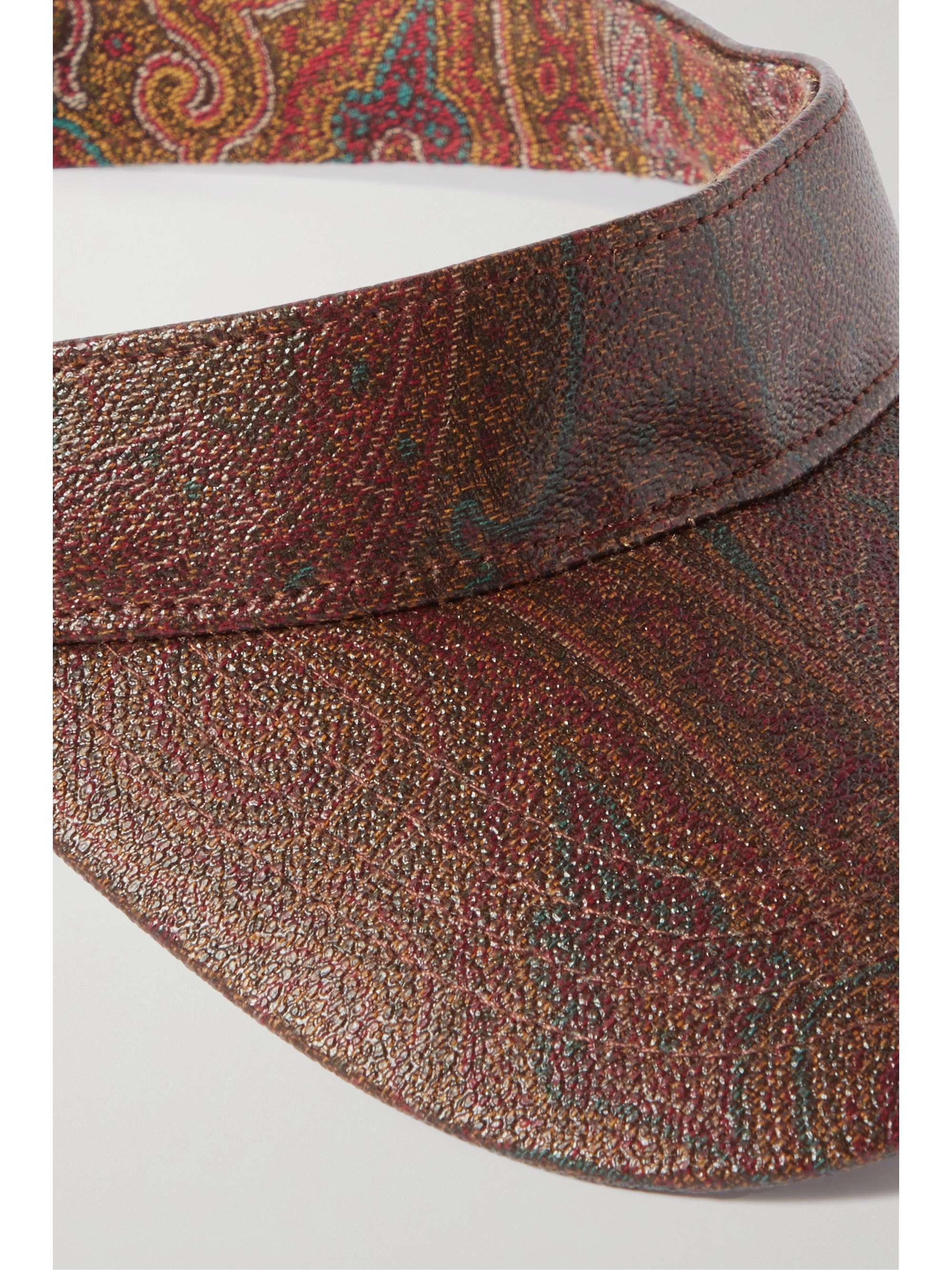 ETRO Paisley-print coated cotton-blend canvas visor