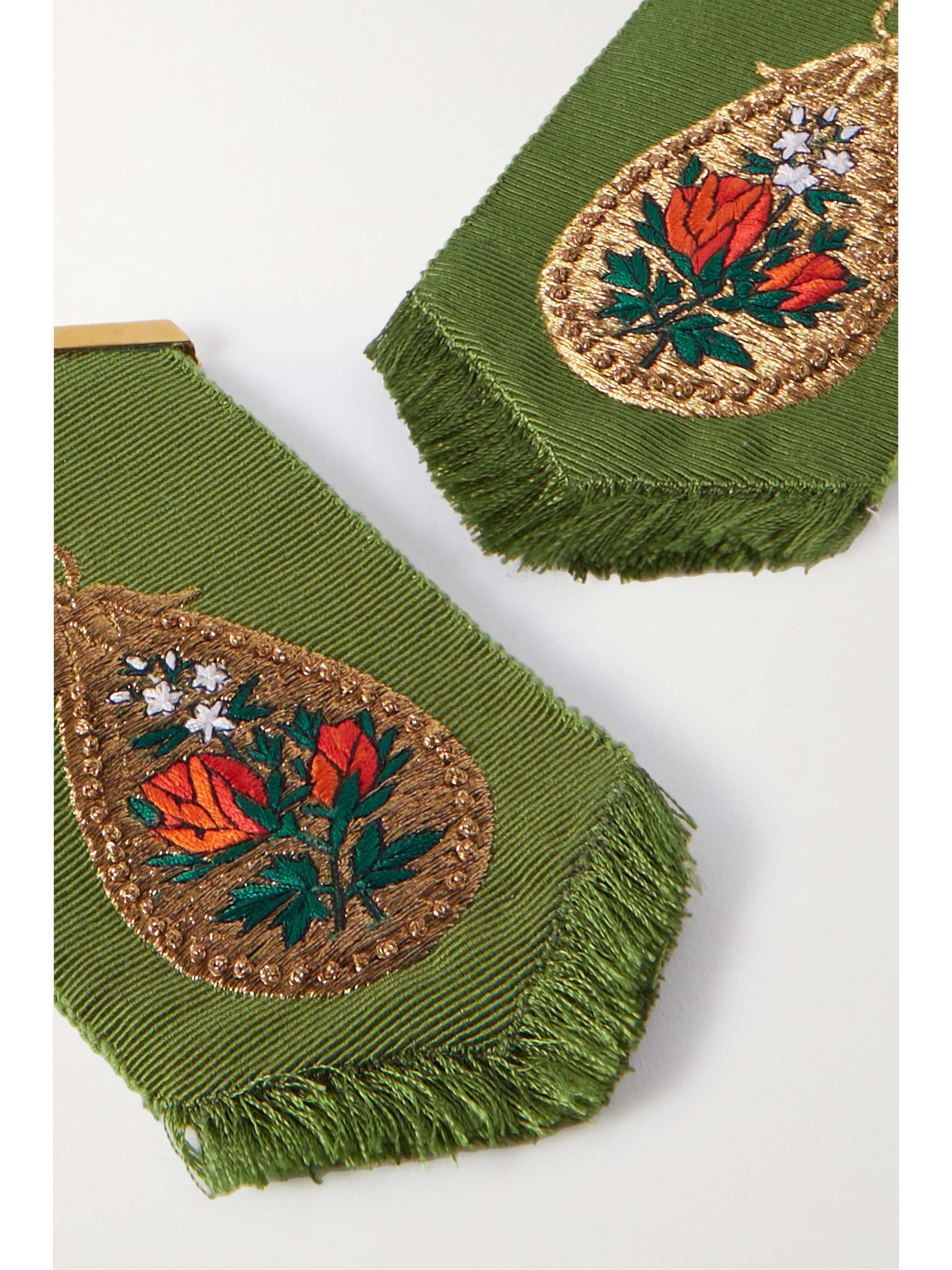 ETRO Cotton-blend and gold-tone clip earrings