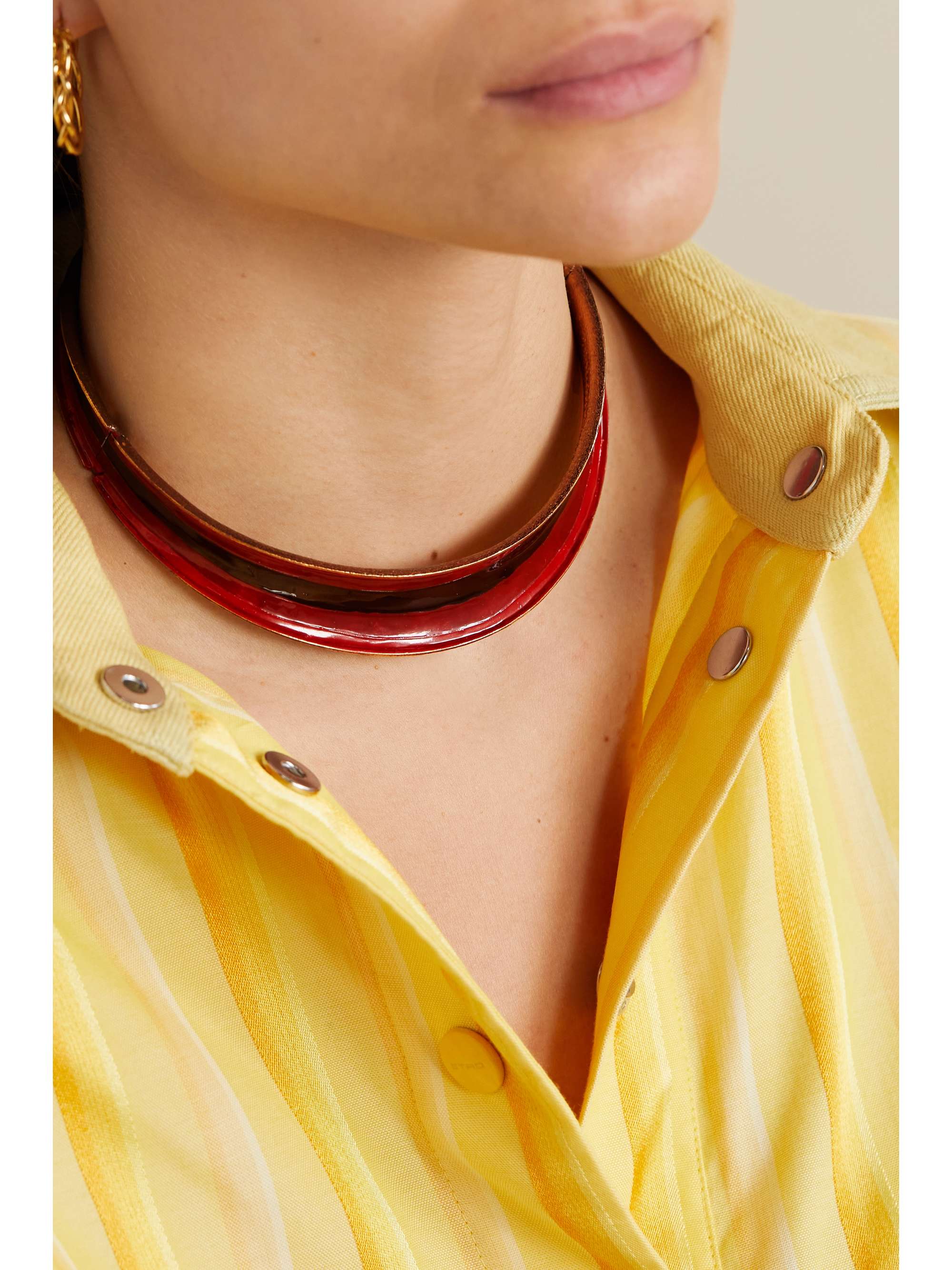 ETRO Gold-tone and enamel choker