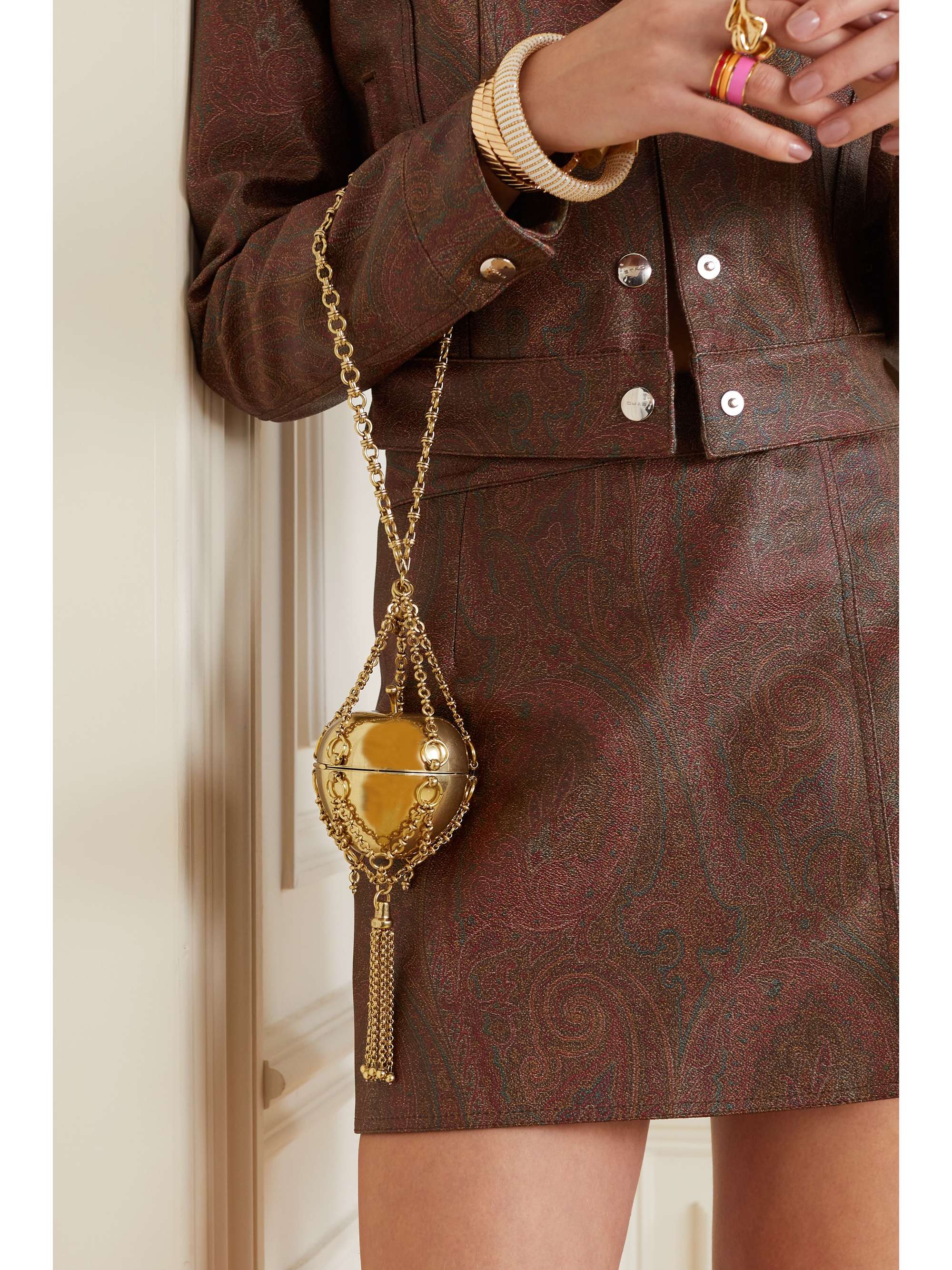 ETRO Gold-tone clutch