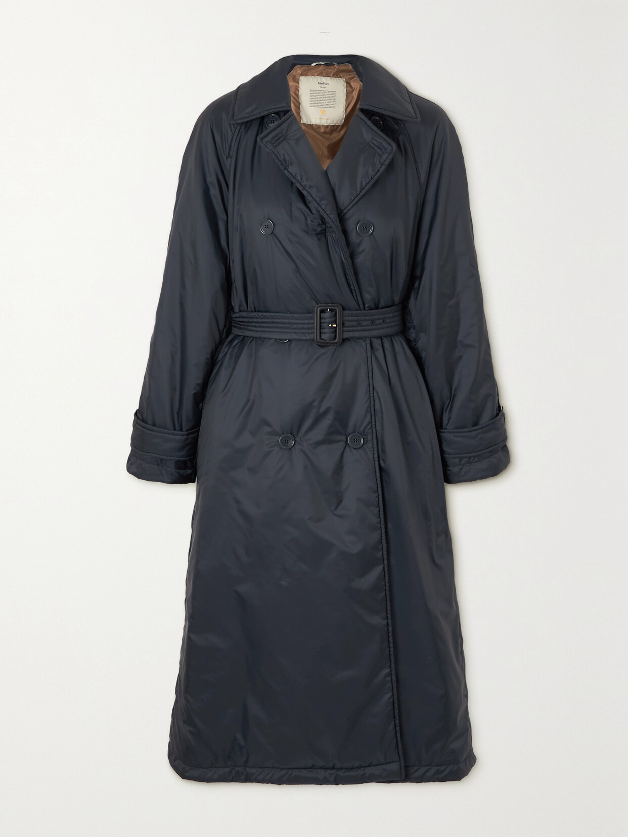 Max Mara - Cube Greent Double-breasted Padded Shell Trench Coat - Blue