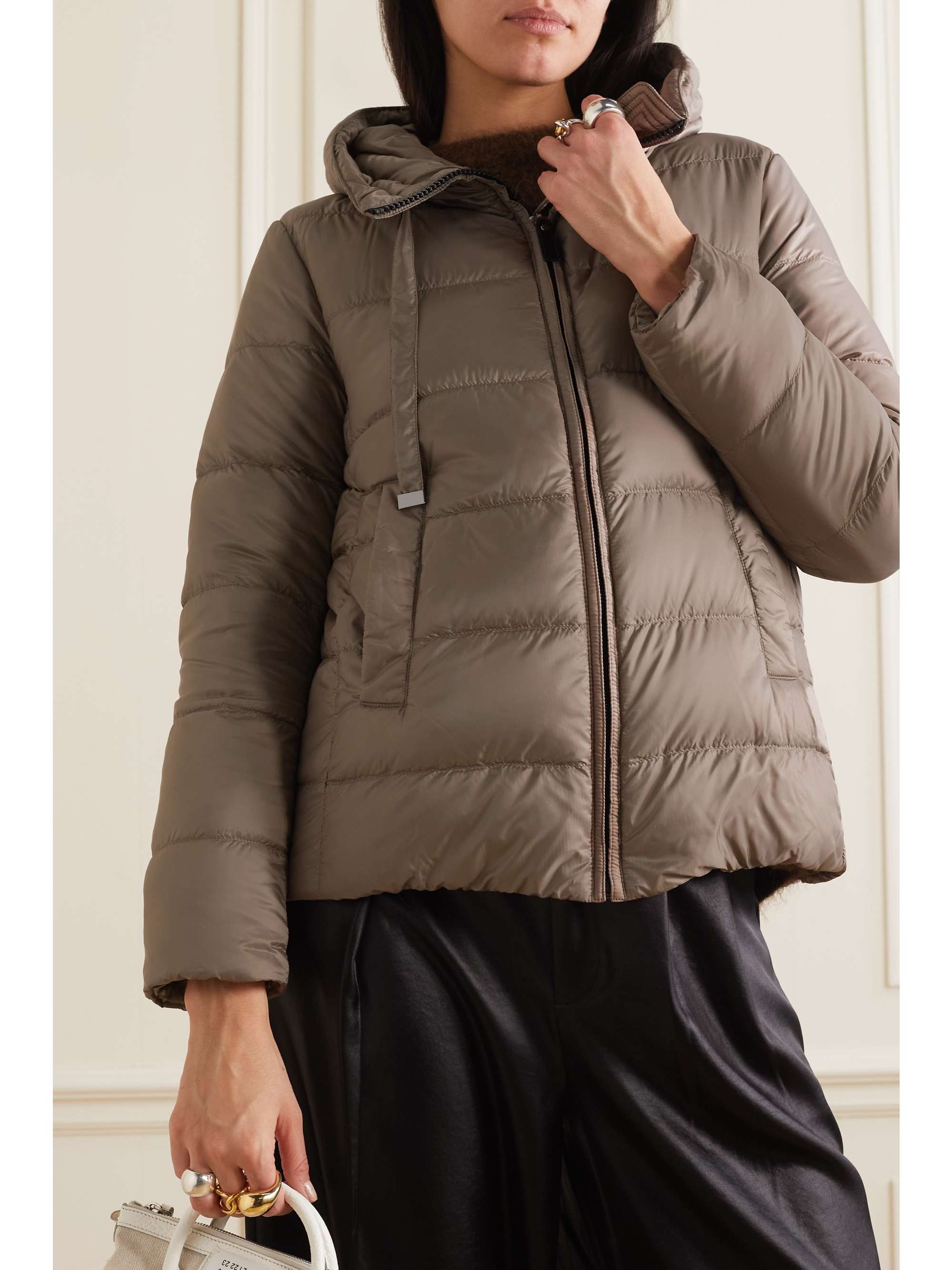 MAX MARA Seipino hooded quilted shell down jacket