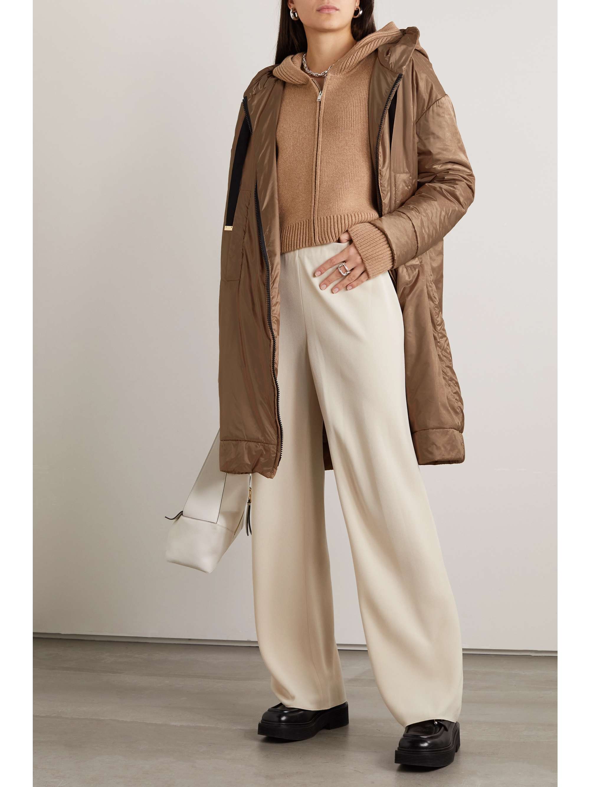MAX MARA Greenpi hooded padded shell coat