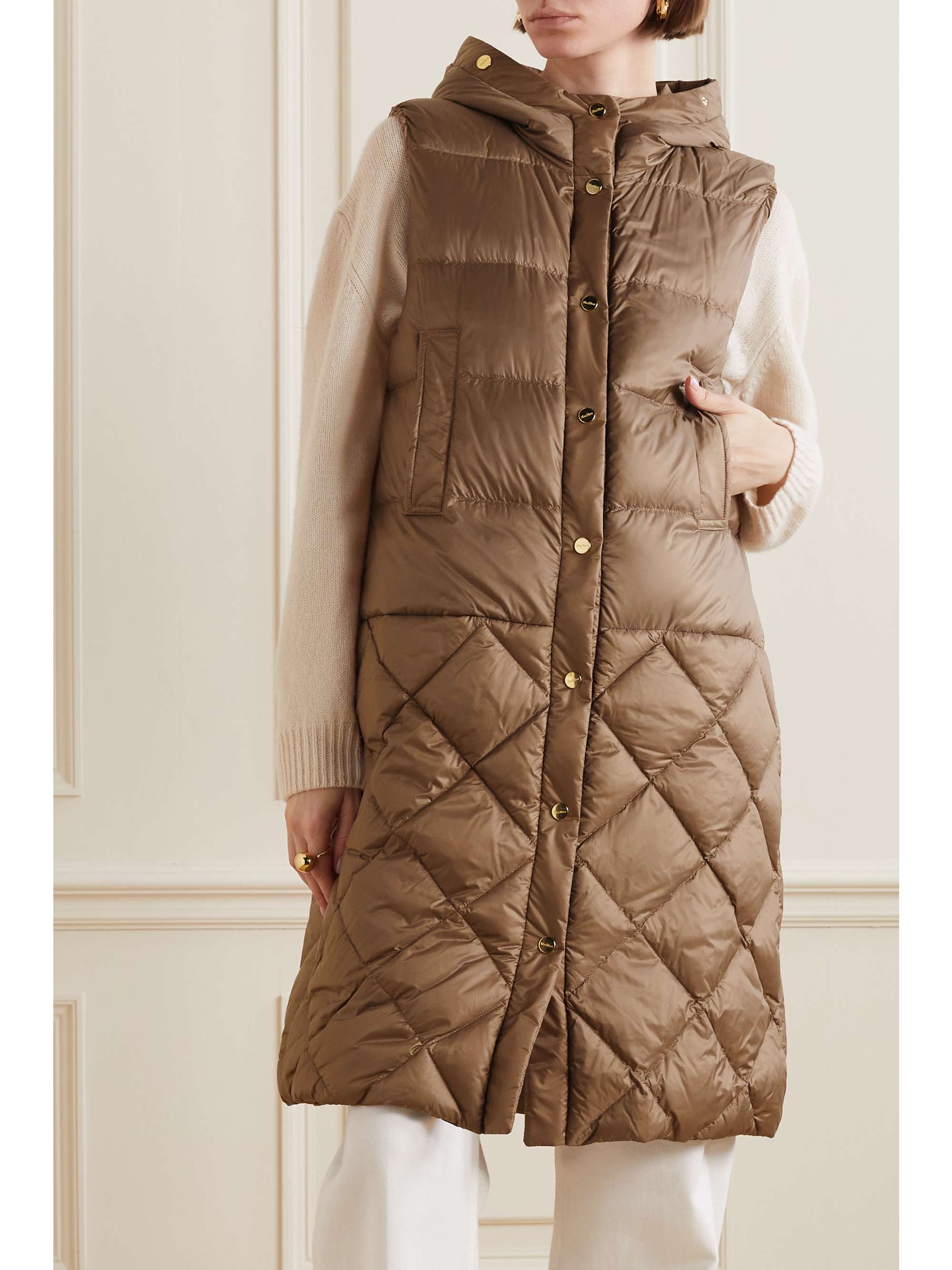 MAX MARA Cube Visoft quilted shell down vest