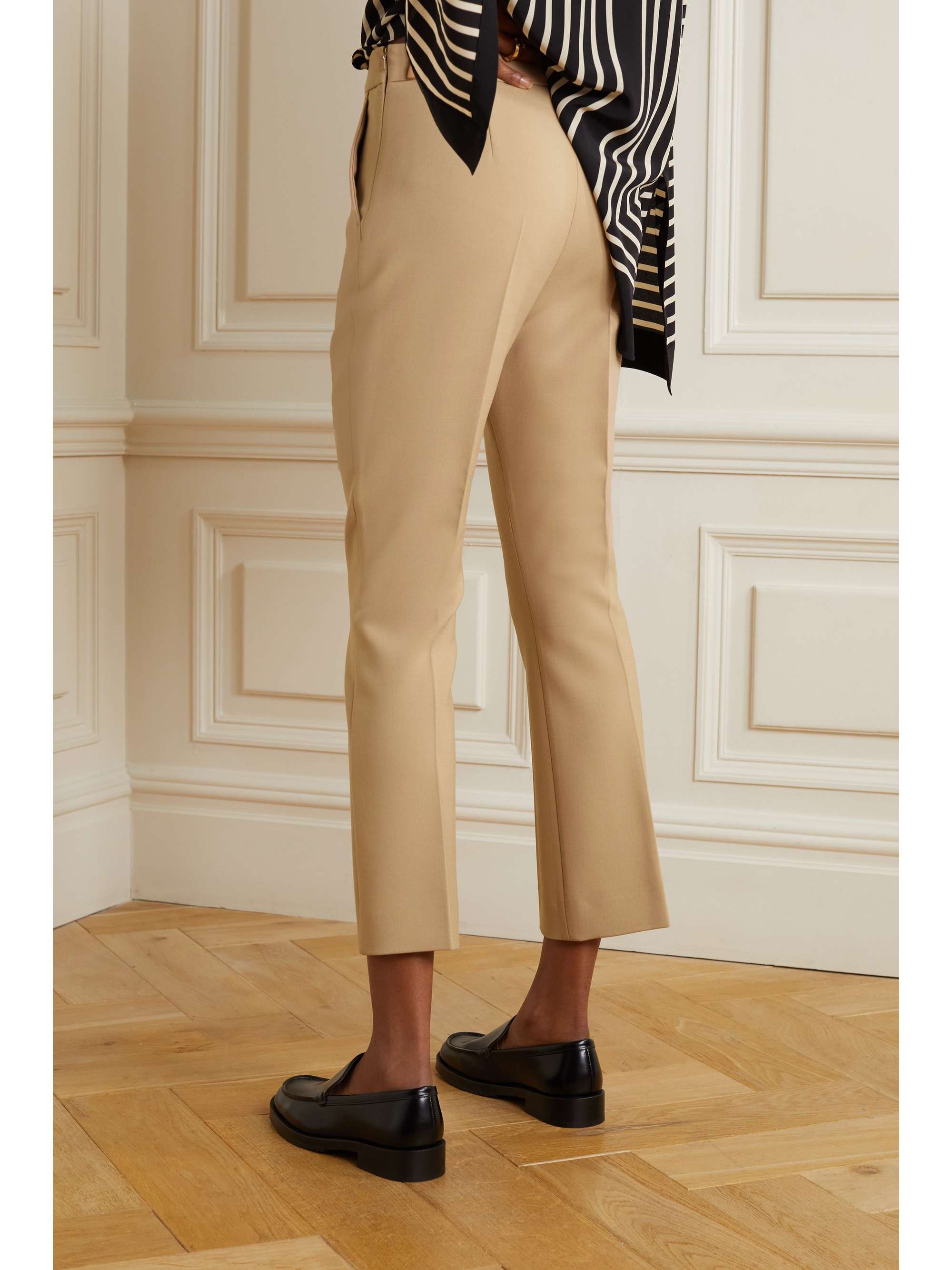 MAX MARA Nepeta cropped wool-blend crepe slim-leg pants