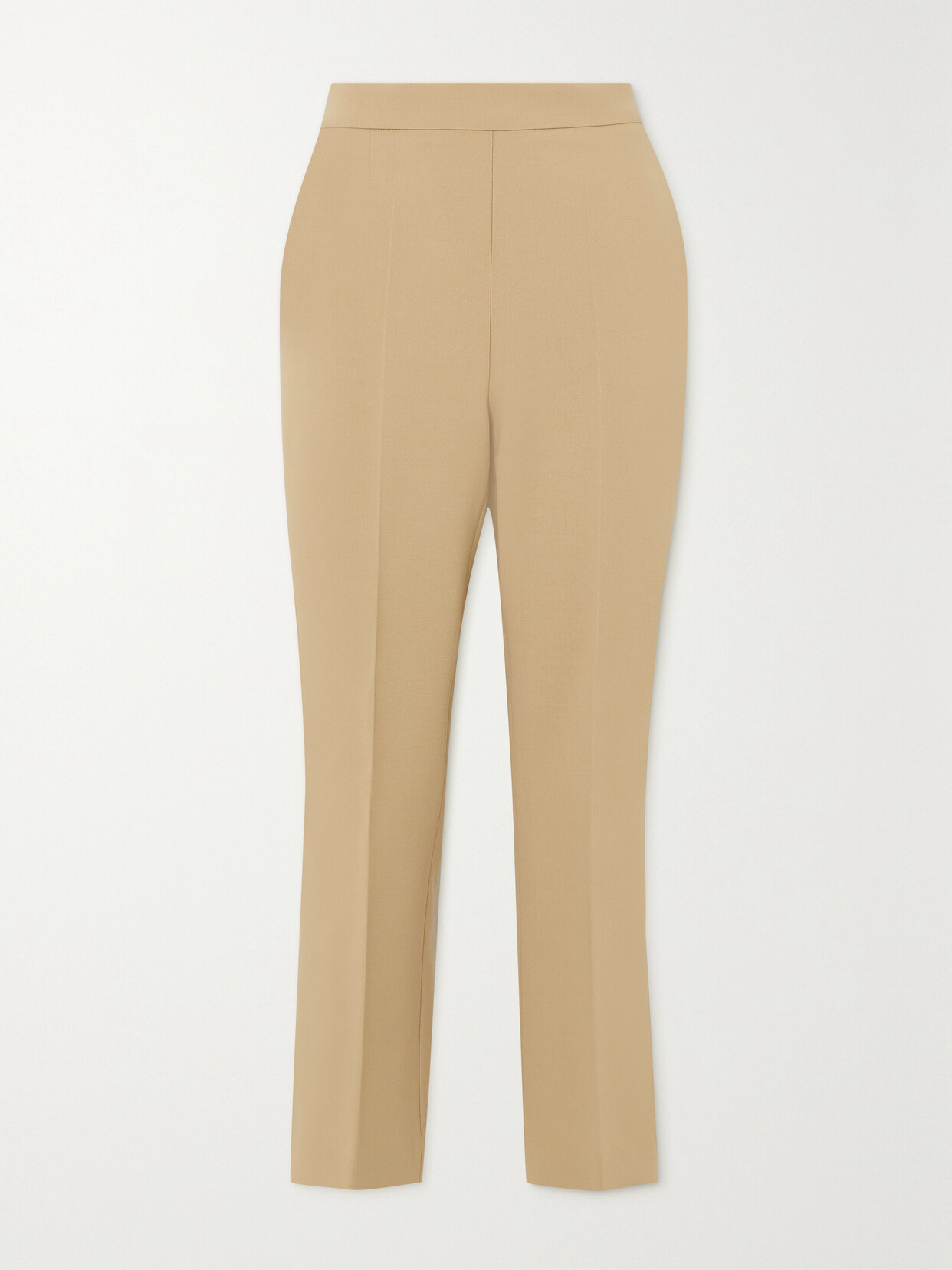 Max Mara - Nepeta Cropped Wool-blend Crepe Slim-leg Pants - Neutrals
