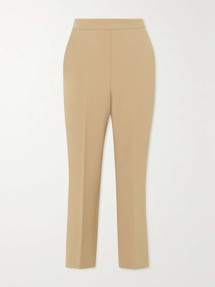 Max Mara Nepeta Cropped Wool-blend Crepe Slim-leg Pants - UK 18