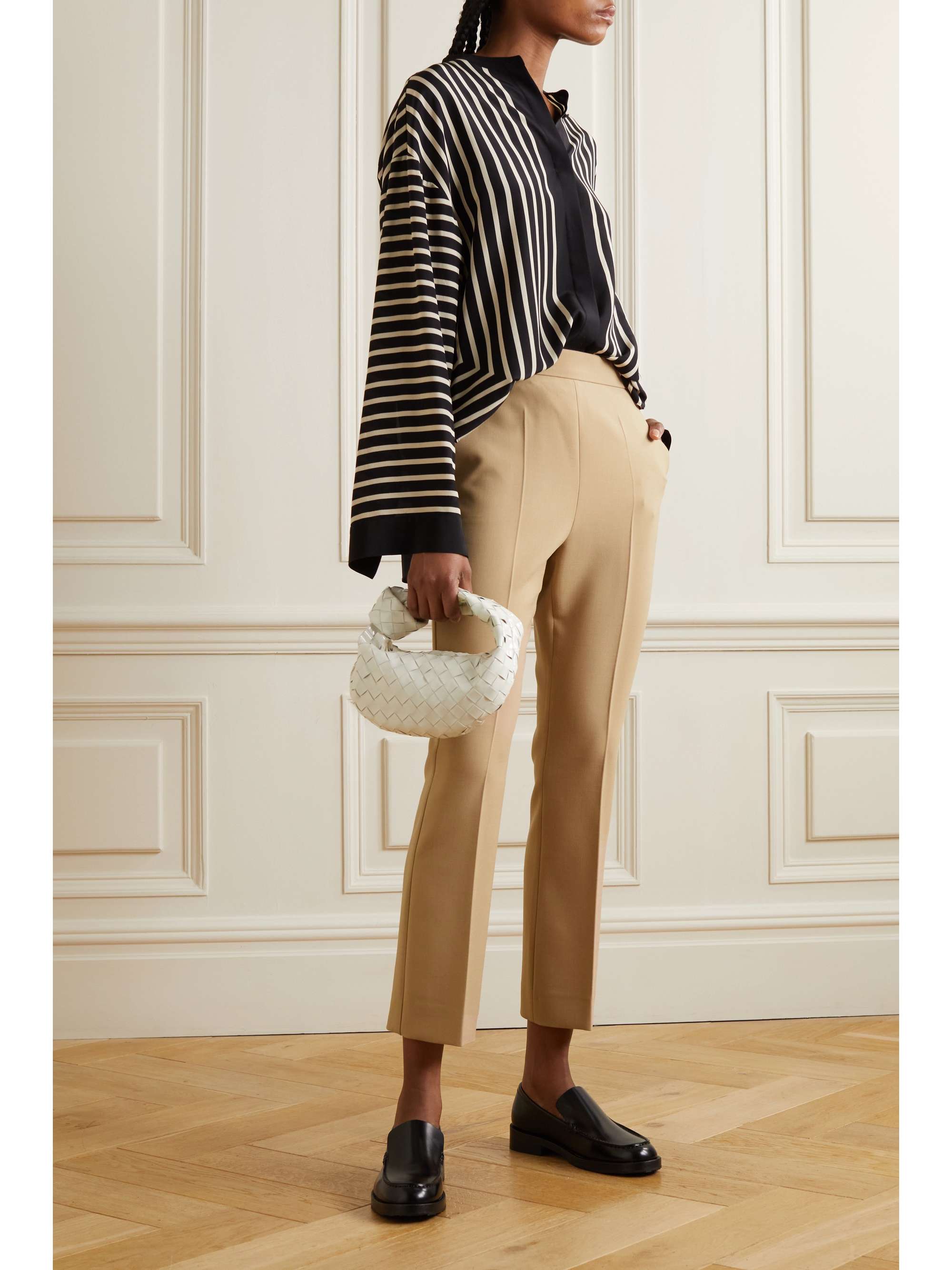 MAX MARA Nepeta cropped wool-blend crepe slim-leg pants