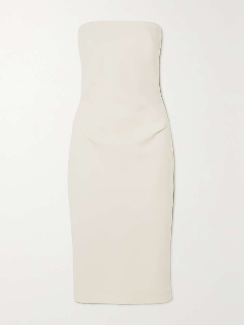 Max Mara Bernard Strapless Stretch-crepe Midi Dress - UK 16
