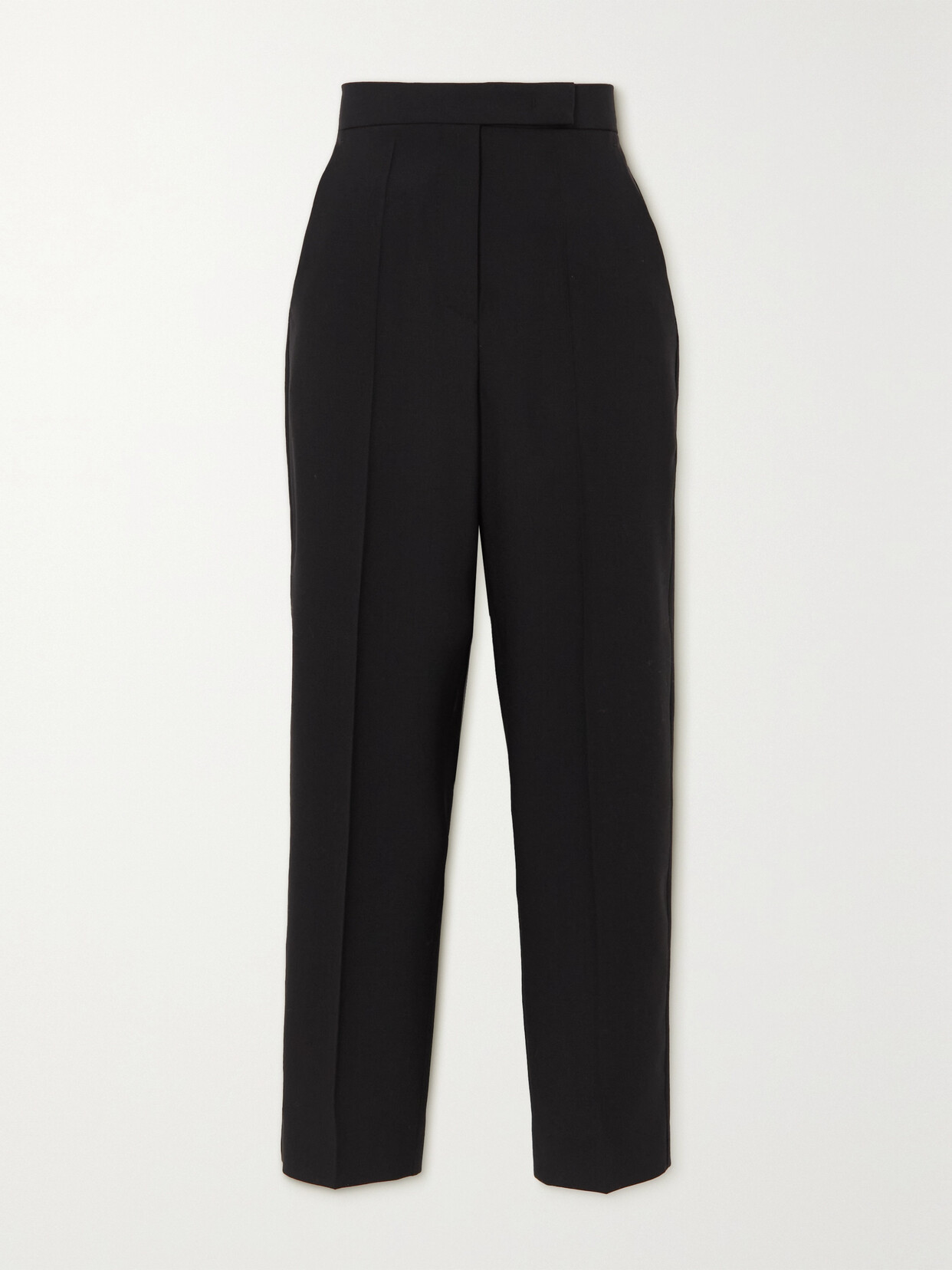 Max Mara - Sabino Pleated Wool, Mohair And Silk-blend Tapered Pants - Black