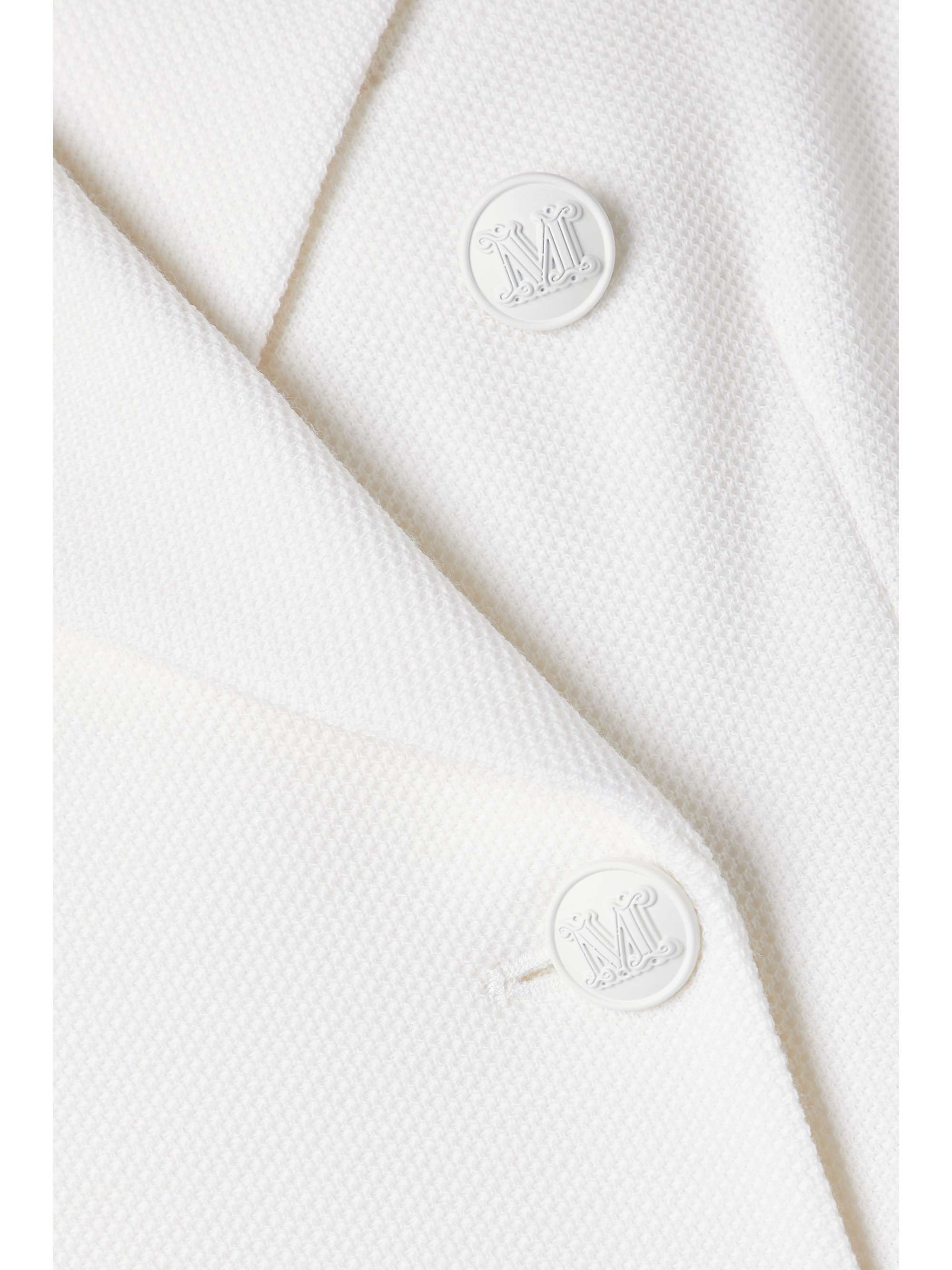 MAX MARA Stresa double-breasted honeycomb-knit wool and cotton-blend blazer