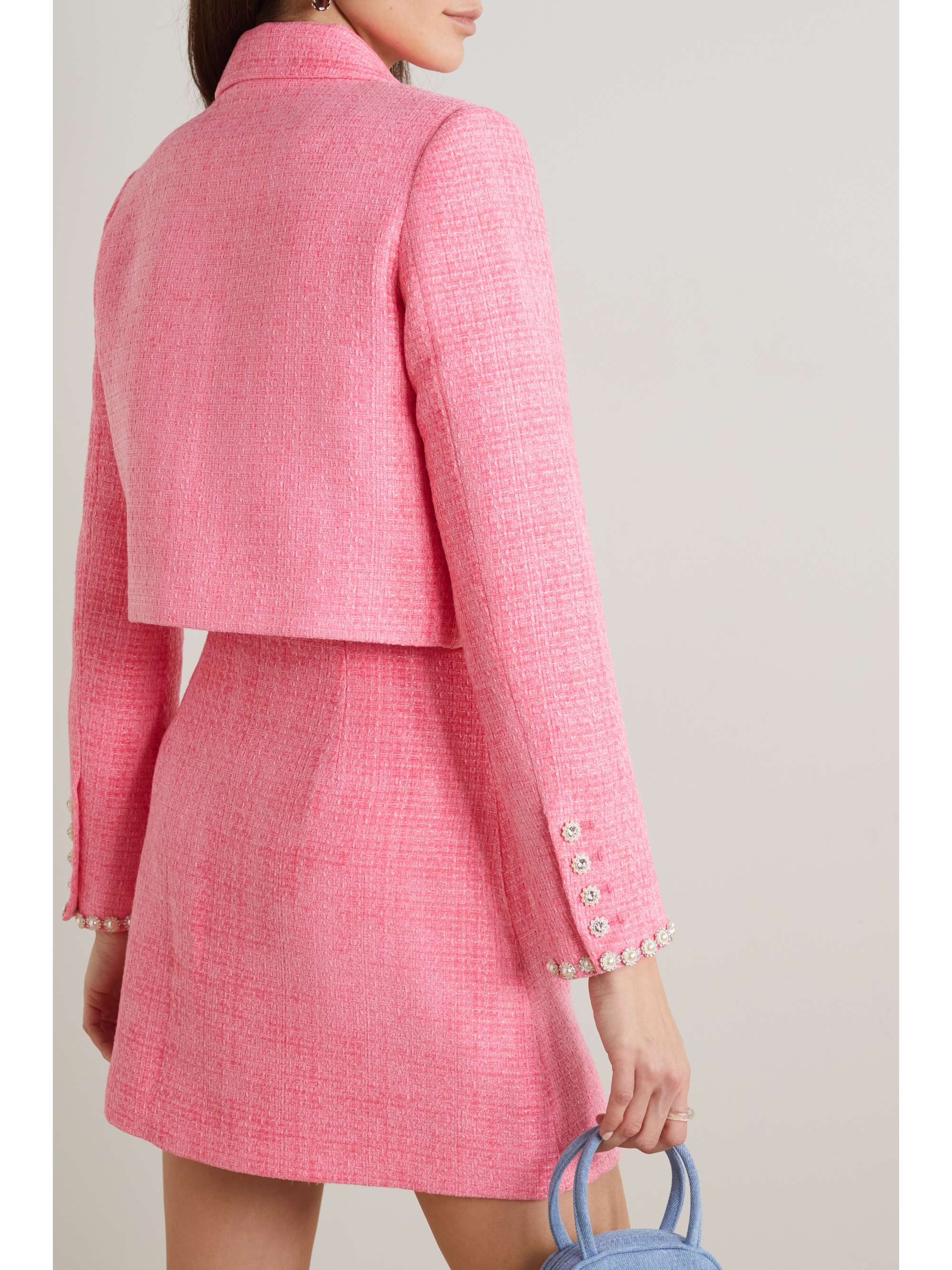 SELF-PORTRAIT Embellished bouclé-tweed jacket