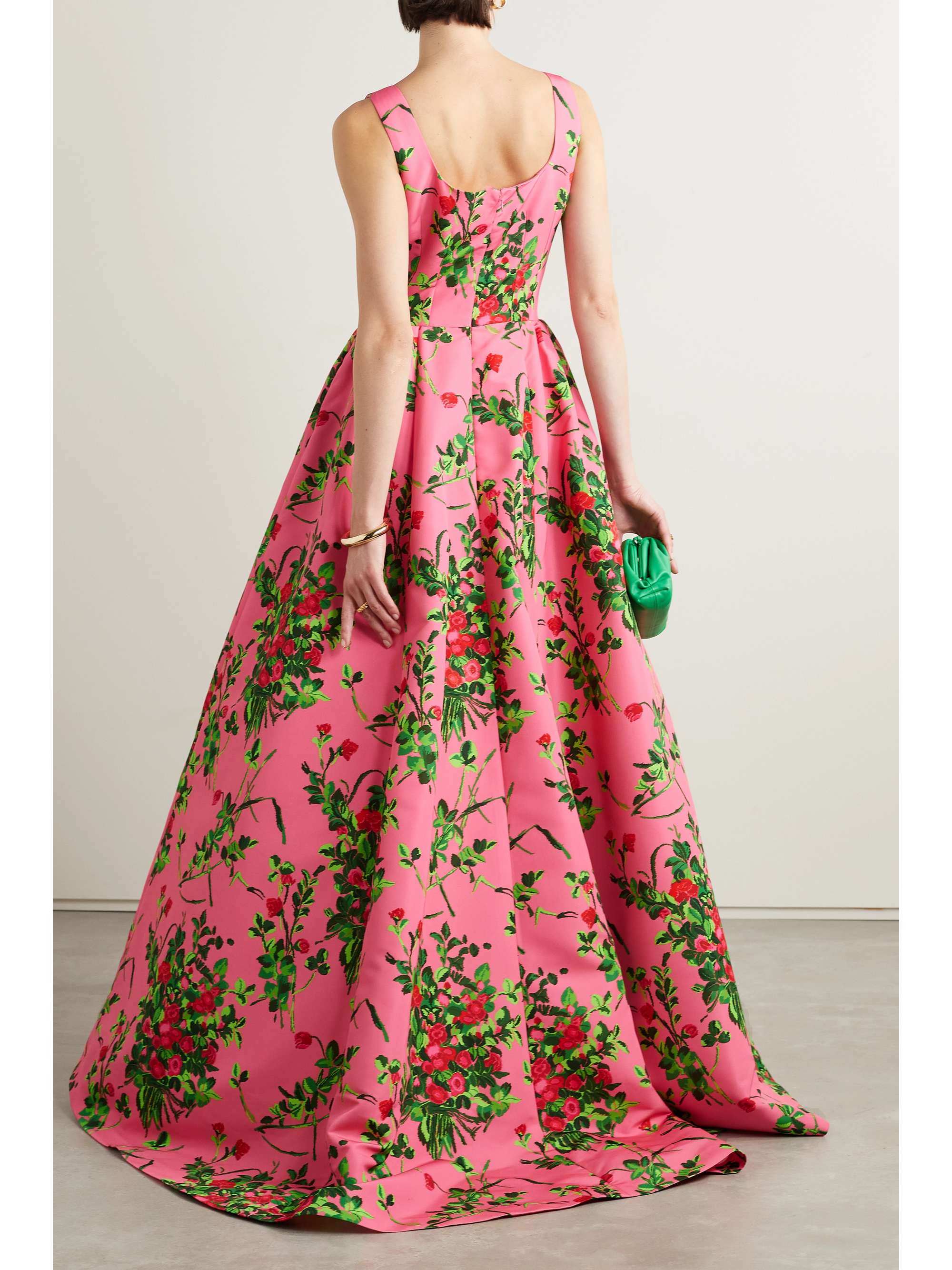 CAROLINA HERRERA Floral-print faille gown