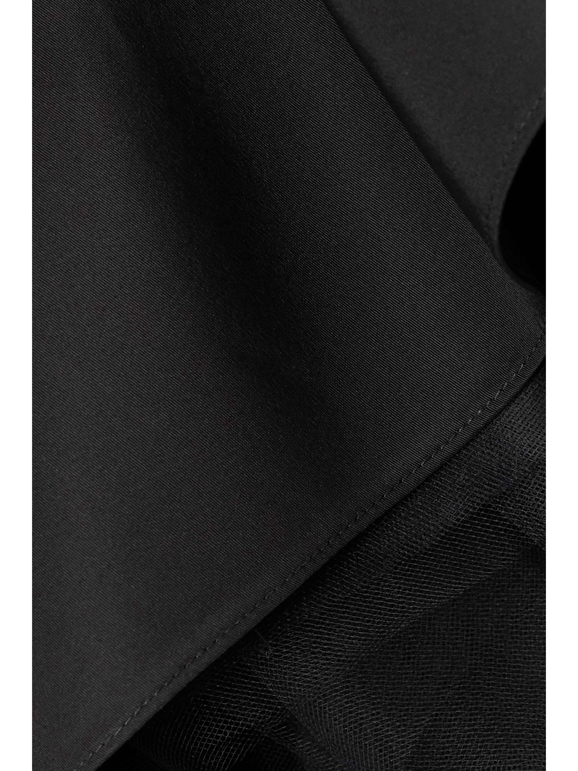 CAROLINA HERRERA Ruffled layered silk-faille and tulle mini dress