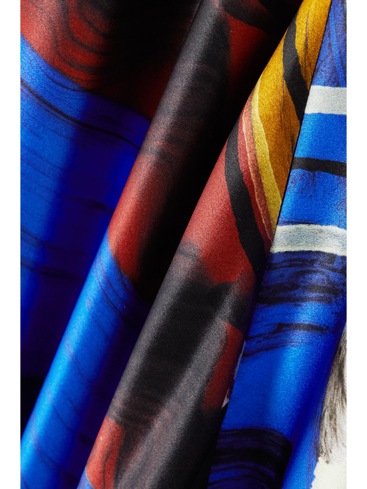ROKSANDA PRINTED SILK-SATIN MAXI DRESS