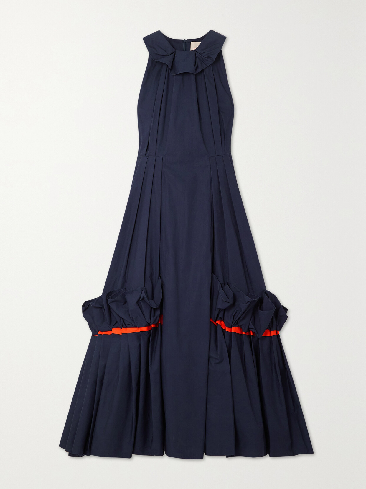 Roksanda - Telopea Ruffled Cotton-poplin Maxi Dress - Blue