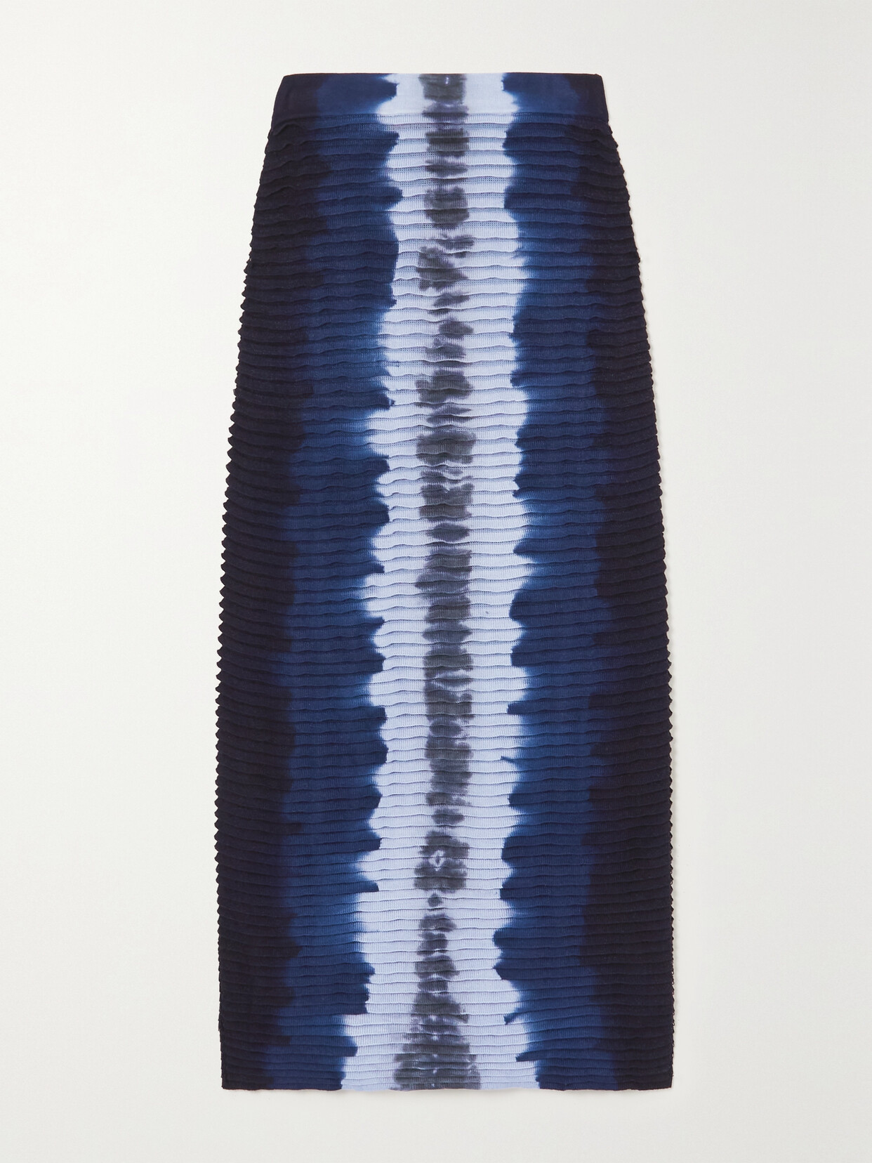 Altuzarra - Mosiya Pintucked Tie-dyed Knitted Skirt - Blue