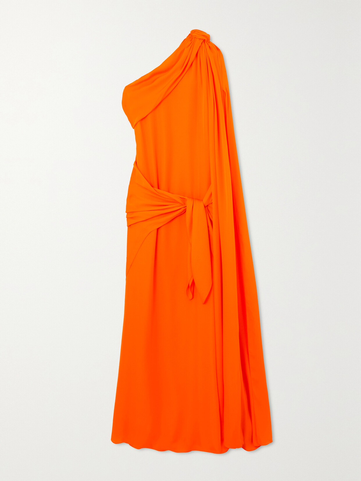 Johanna Ortiz - Rituales De Valentia One-shoulder Silk Crepe De Chine Maxi Dress - Orange